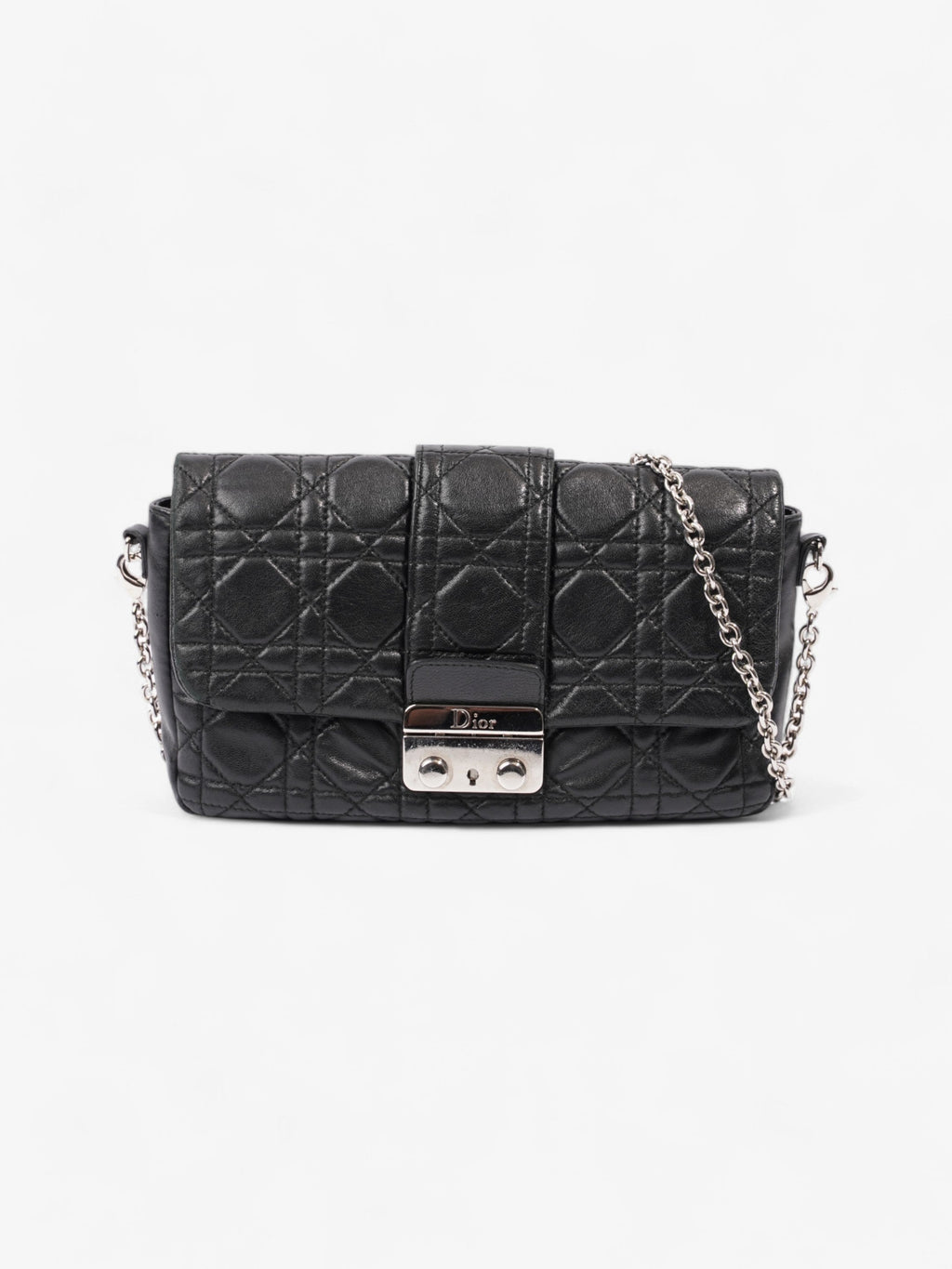 Christian Dior New Lock Black Lambskin Leather