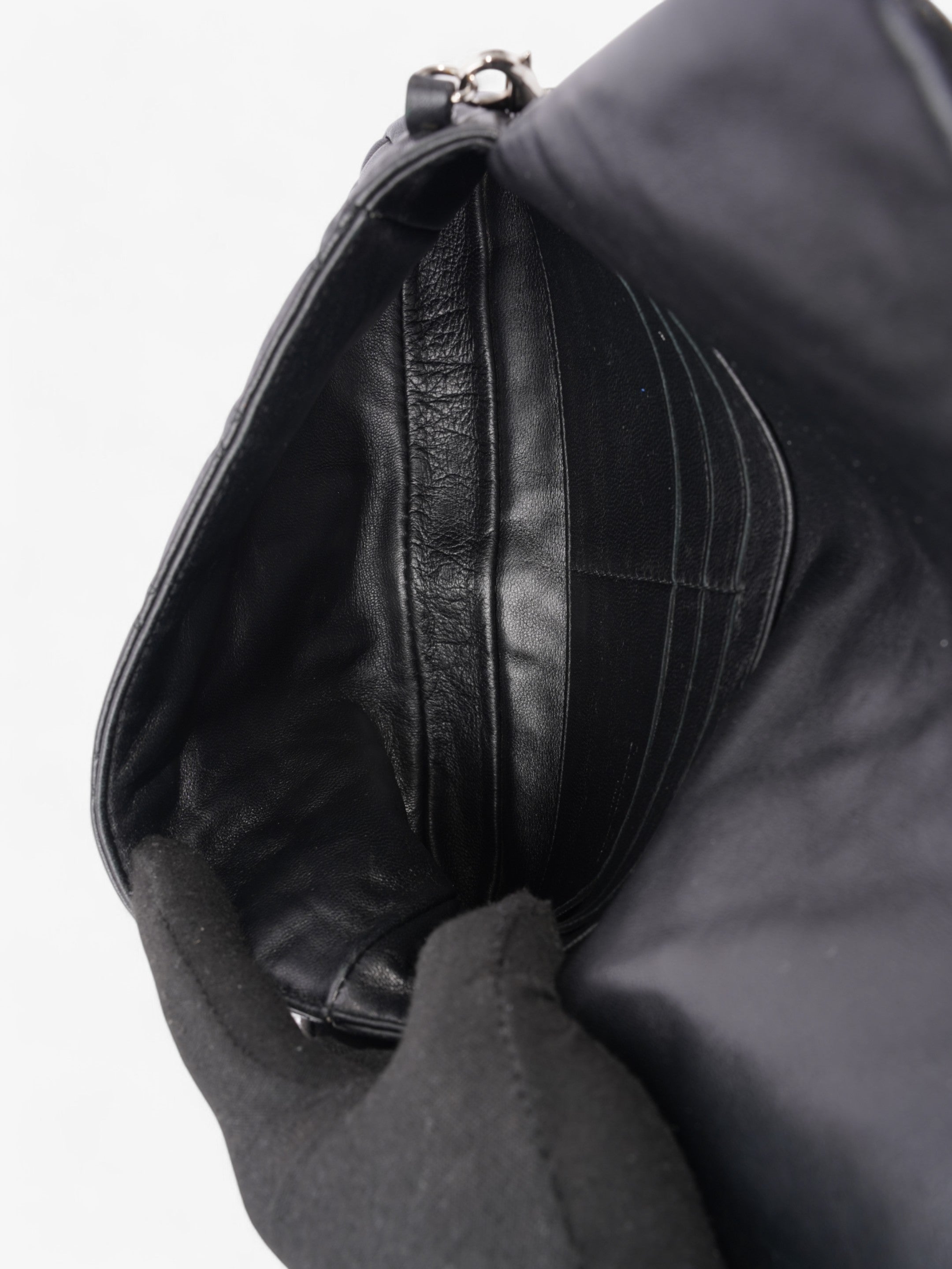 Christian Dior New Lock Black Lambskin Leather