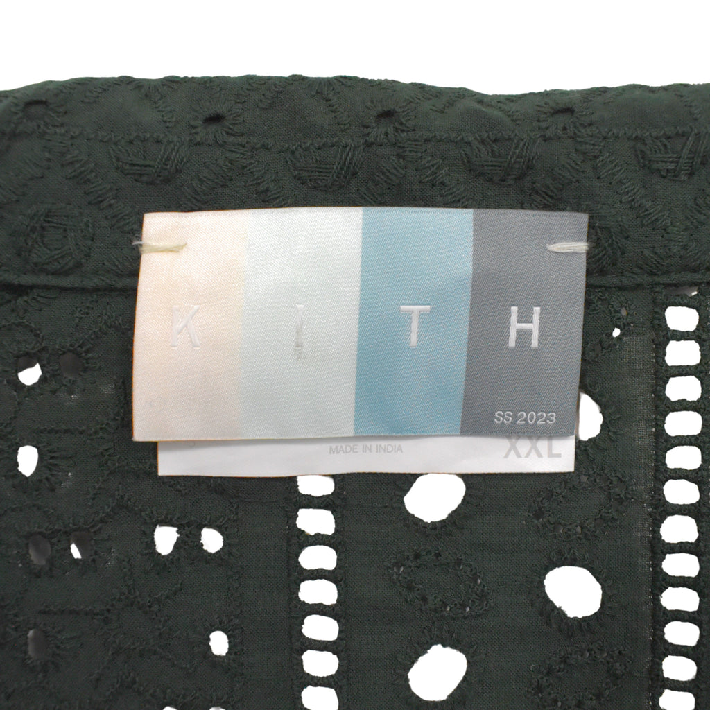 Kith 'Eyelet Thompson' Button Down Shirt - Men's XXL