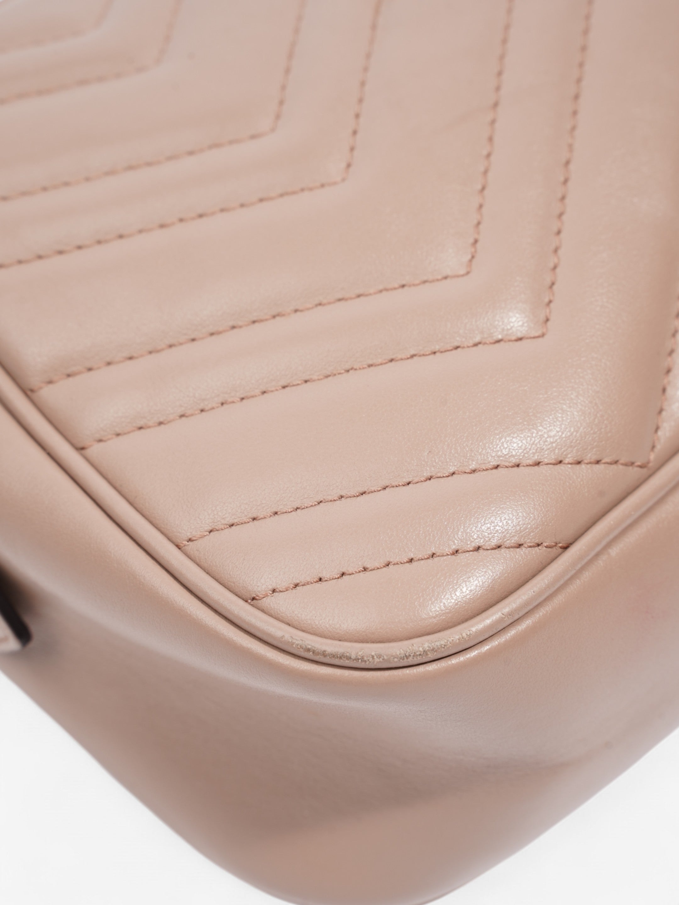 Gucci GG Marmont Rose Beige  Matelasse Leather Small