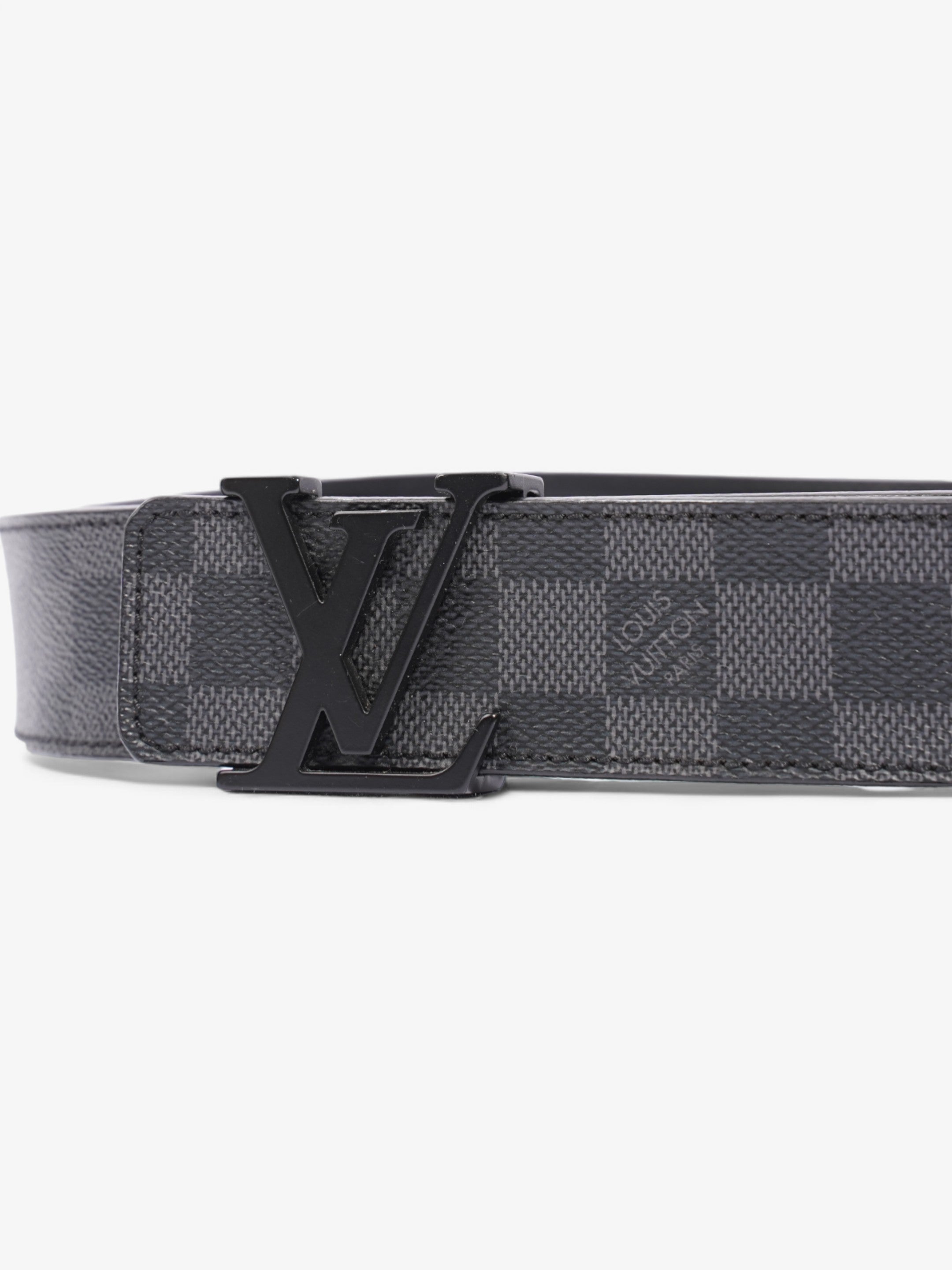 Louis Vuitton LV Initials Belt Damier Graphite Coated Canvas 95cm 38mm
