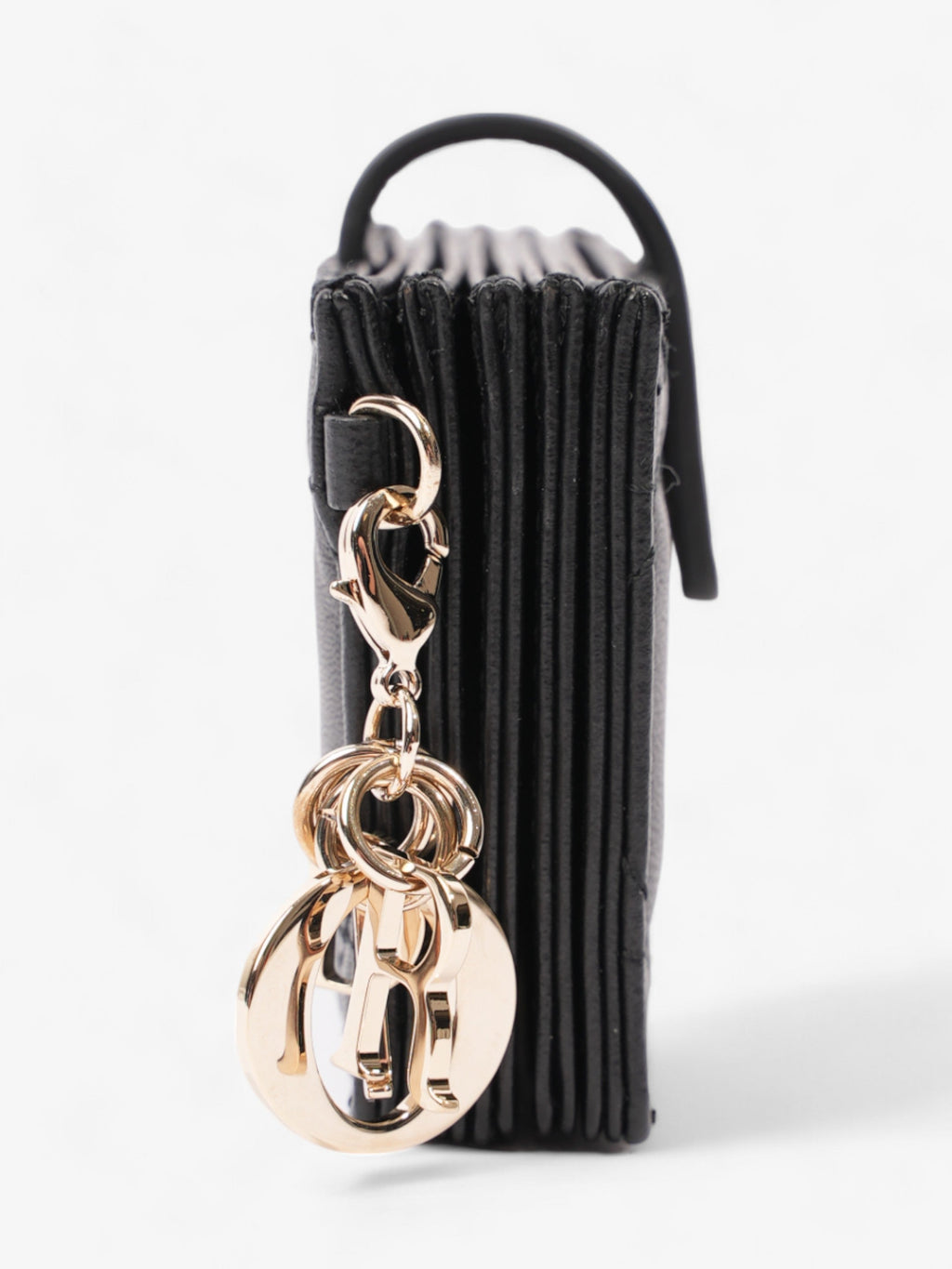 Christian Dior Lady Dior Jasmine  Holder Black Lambskin Leather