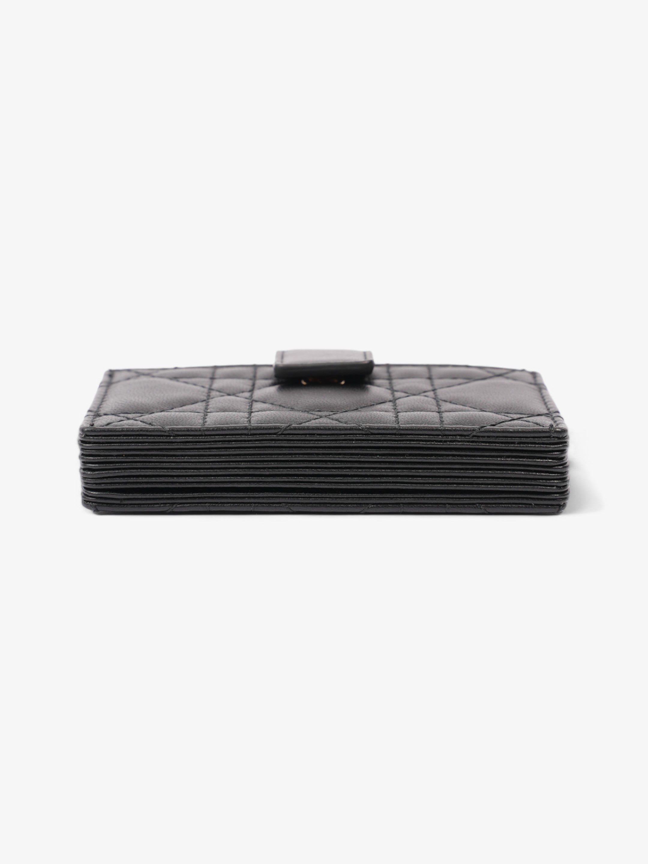 Christian Dior Lady Dior Jasmine  Holder Black Lambskin Leather