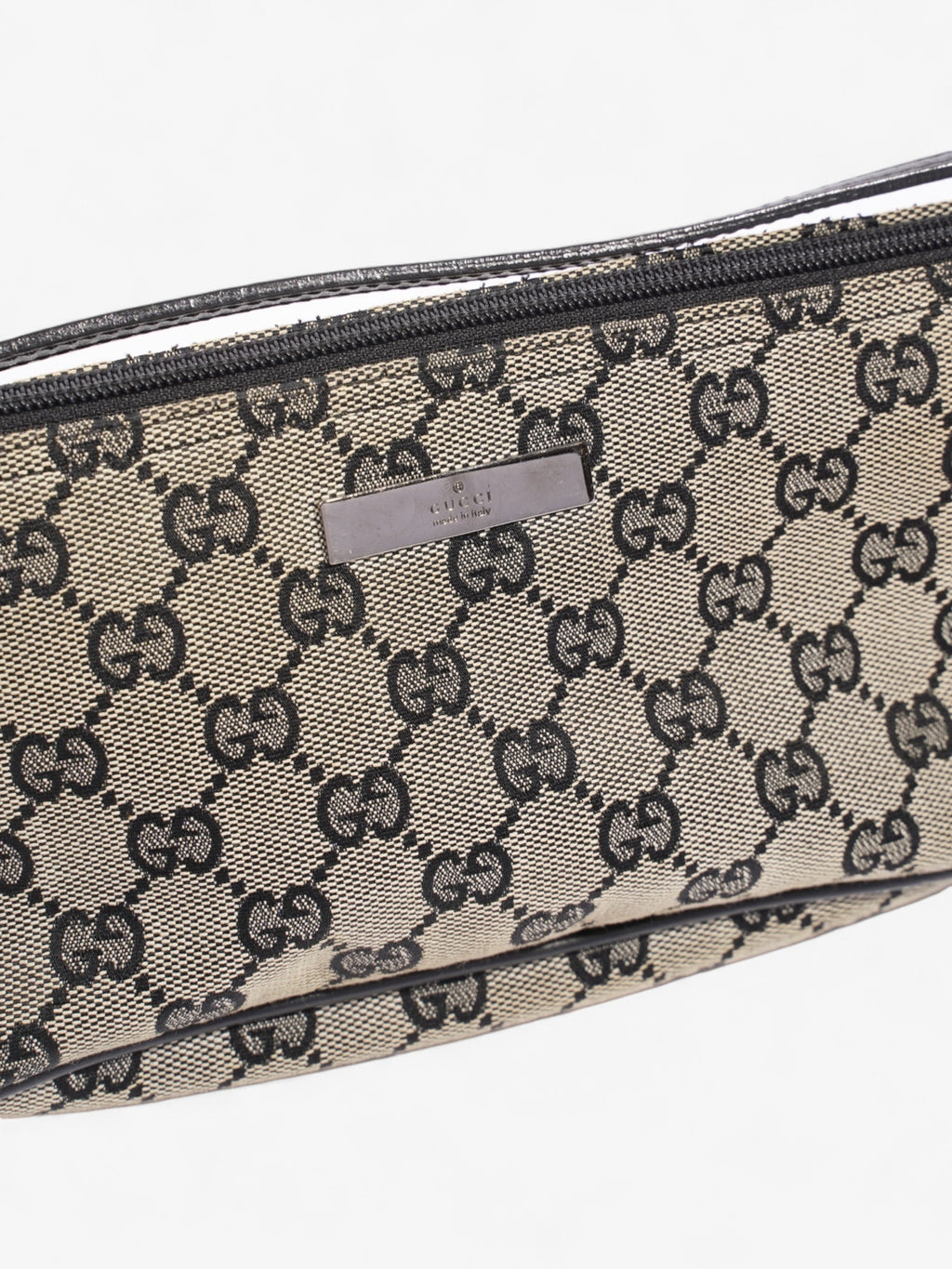 Gucci Boat Pochette GG Supreme / Black Coated Canvas