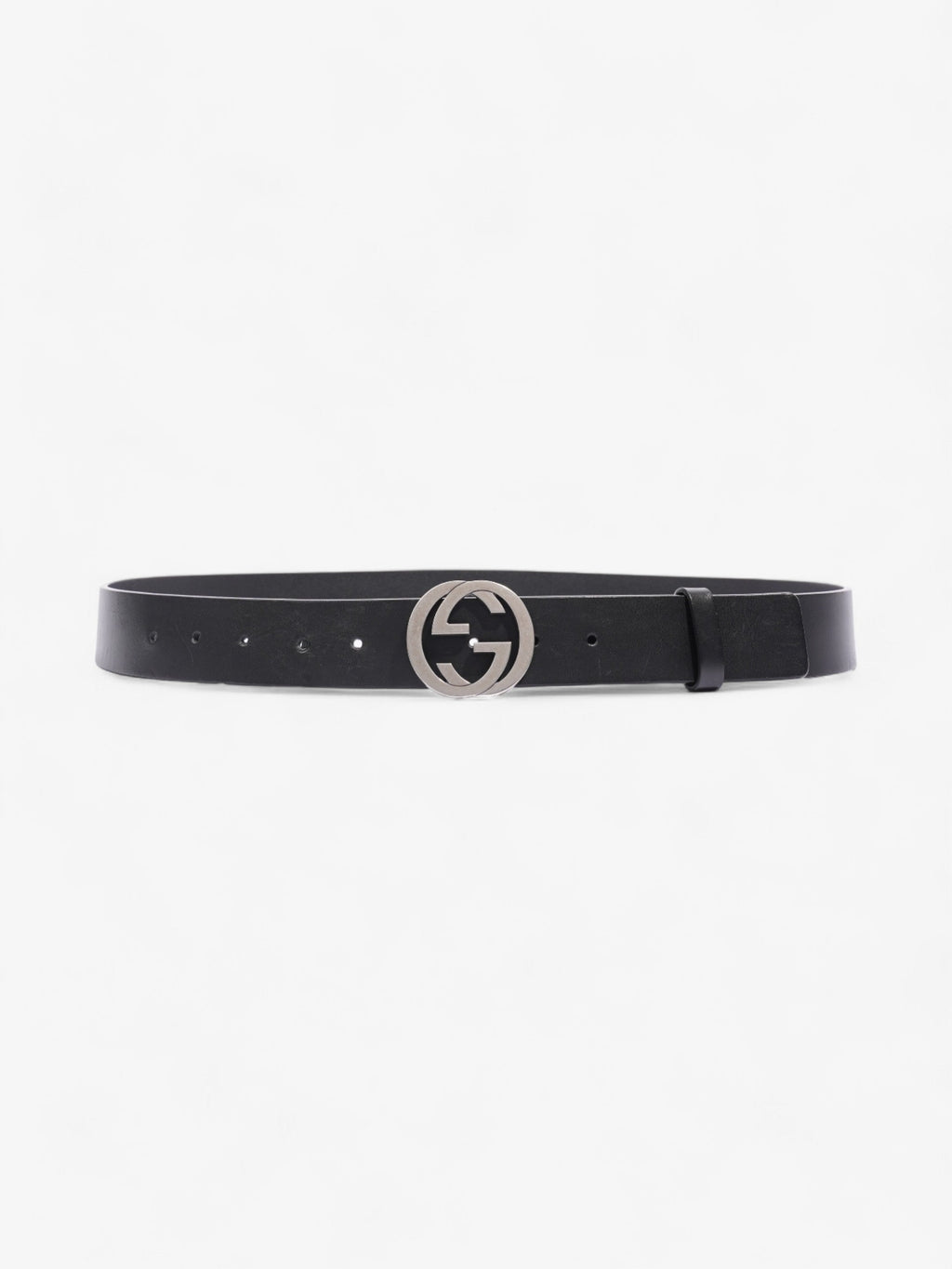 Gucci Interlocking G Belt Black Leather 105cm / 42"