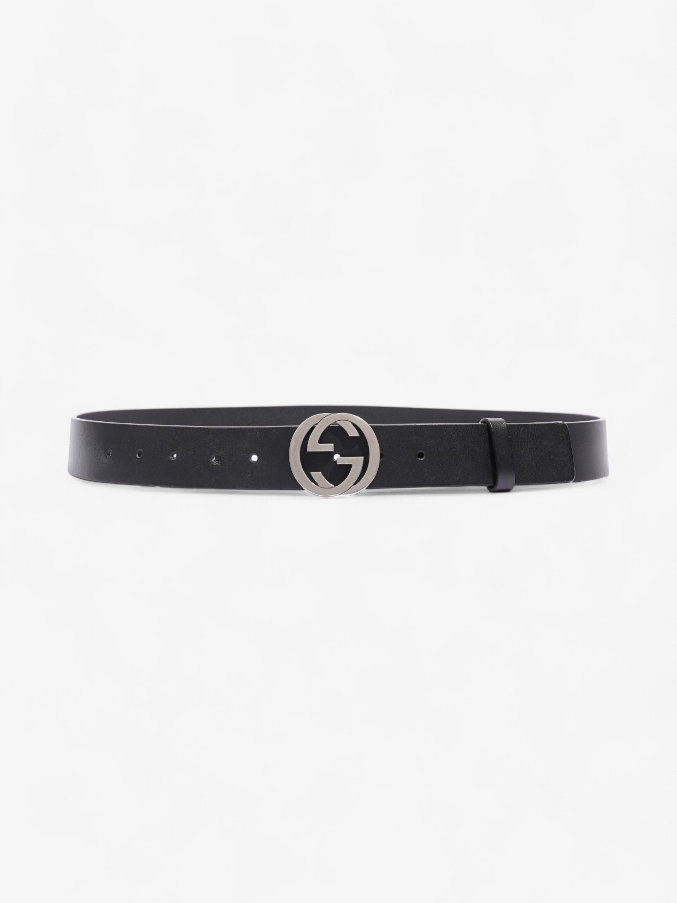 Gucci Interlocking G Belt Black Leather 105cm / 42"