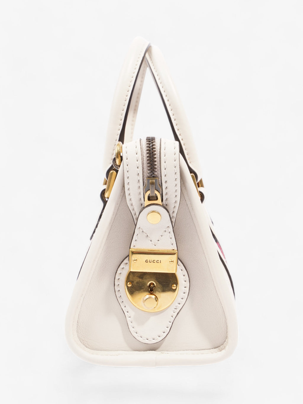 Gucci Bauletto White / Blue / Red Leather Mini