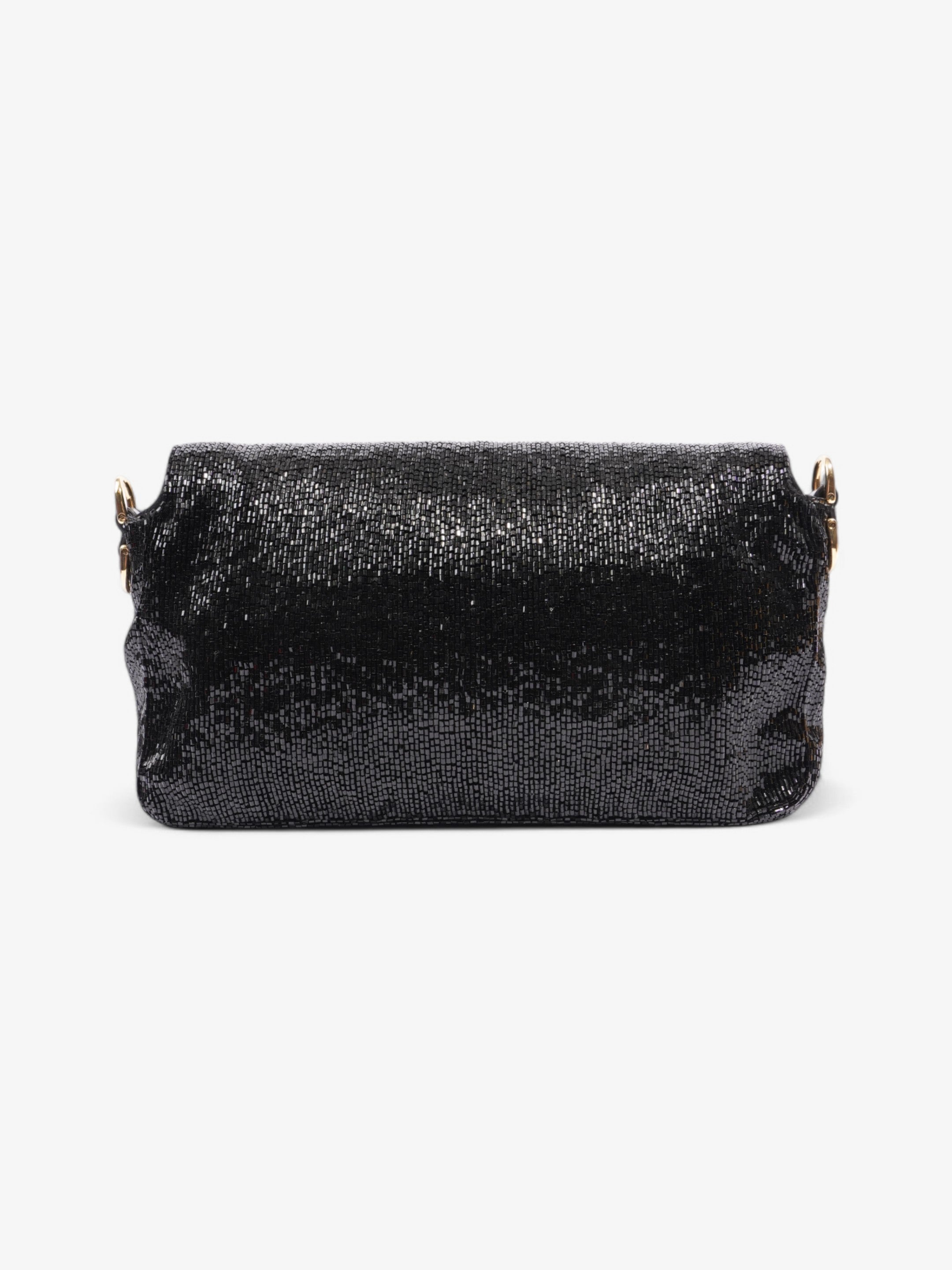 Fendi Beaded Baguette Black Sequin
