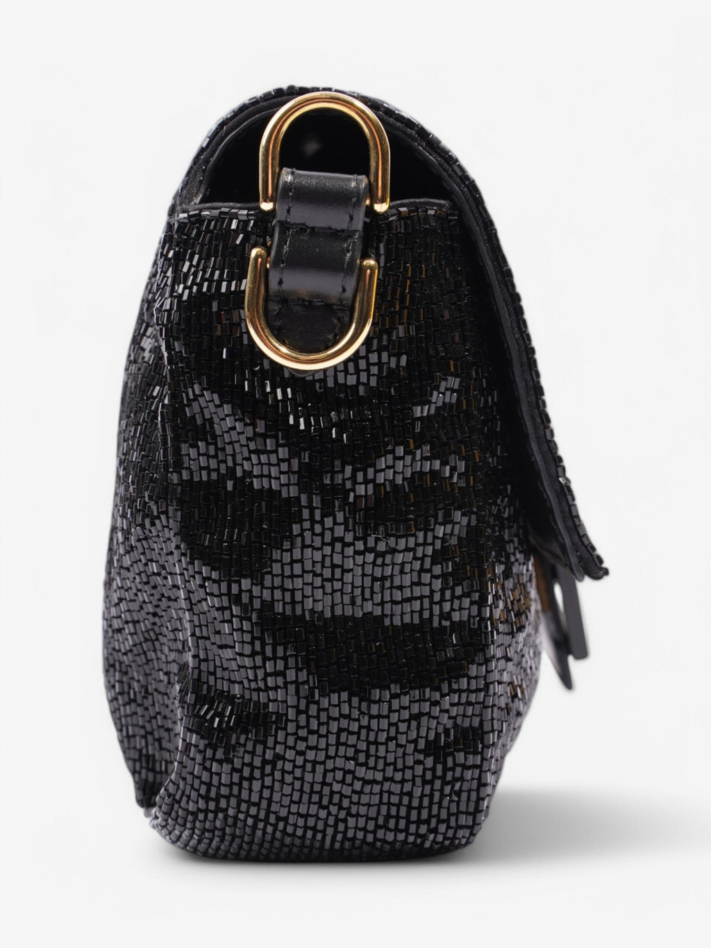 Fendi Beaded Baguette Black Sequin