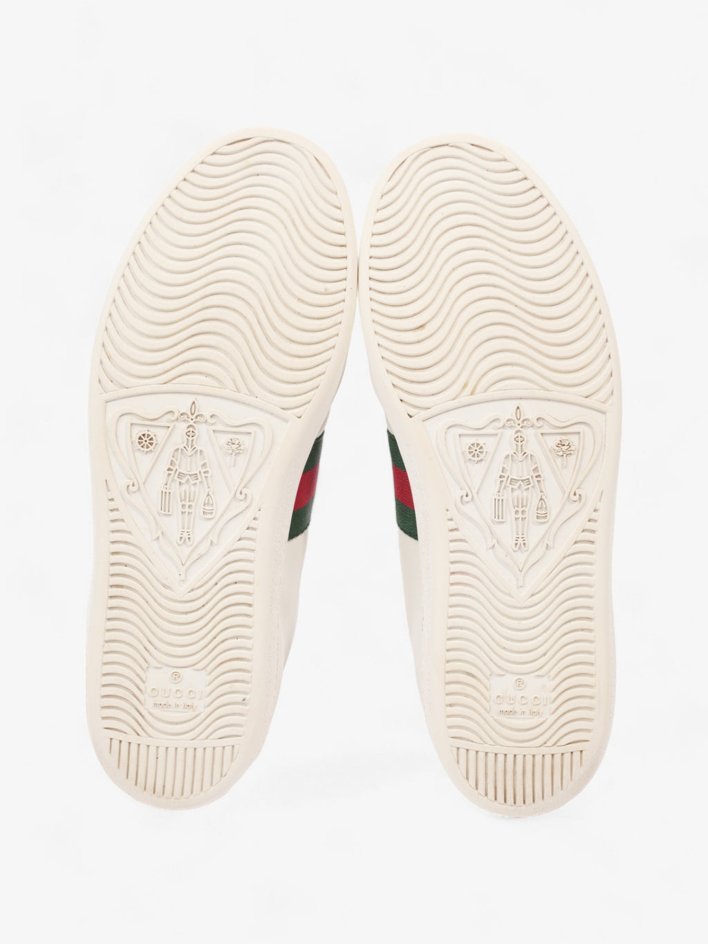 Gucci New Ace Low Heart Sneakers White / Red / Green Leather EU 40 UK 7