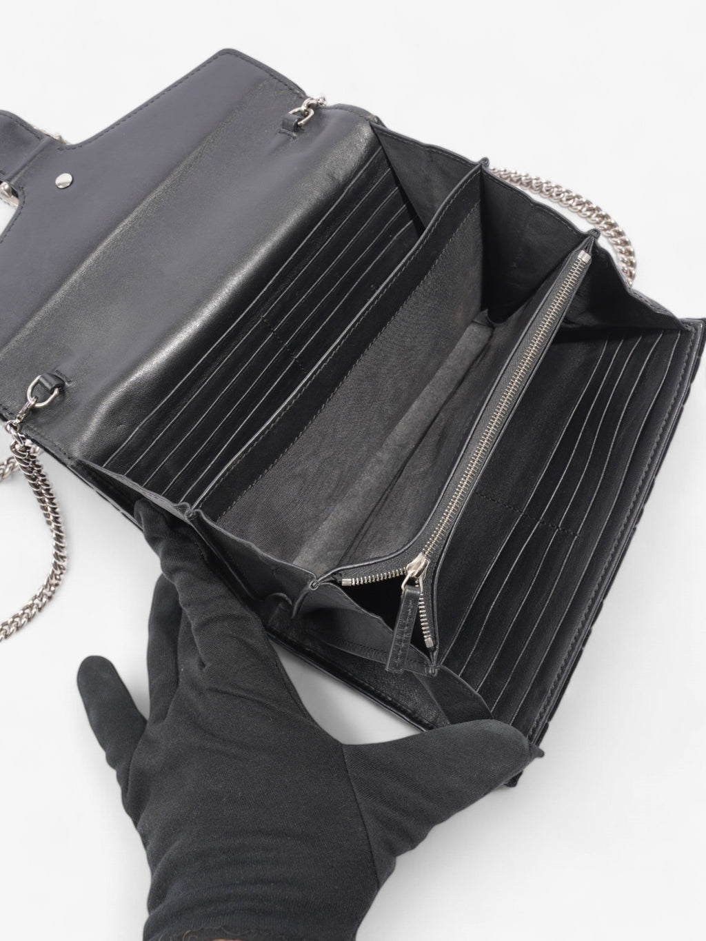 Gucci Dionysus Chain Wallet Black Velvet