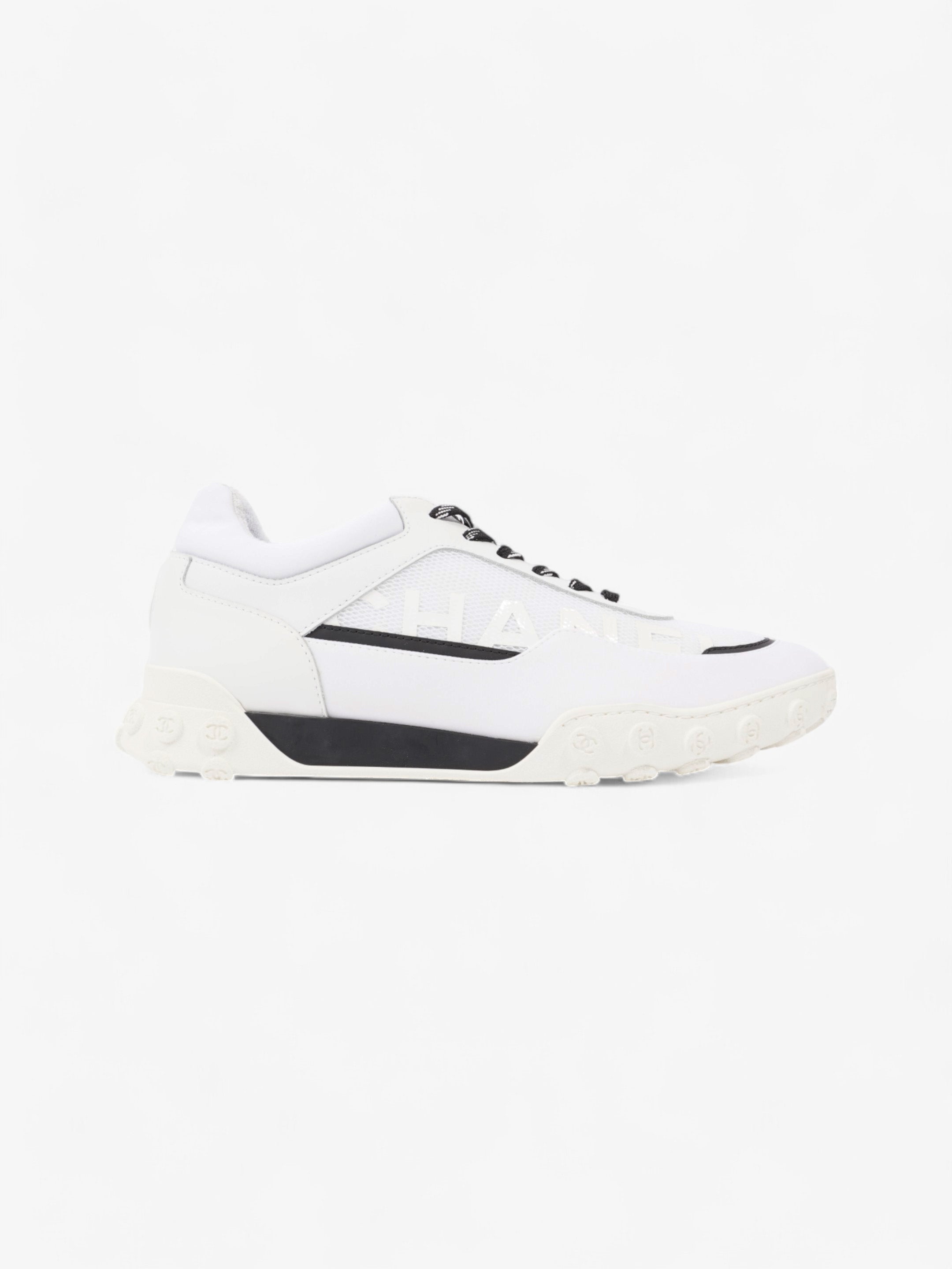 Chanel CC Sneakers White  / Black Mesh EU 42 UK 8