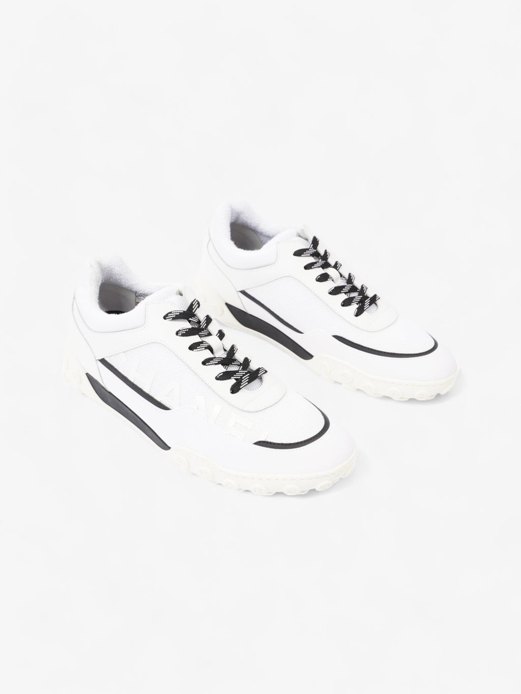 Chanel CC Sneakers White  / Black Mesh EU 42 UK 8