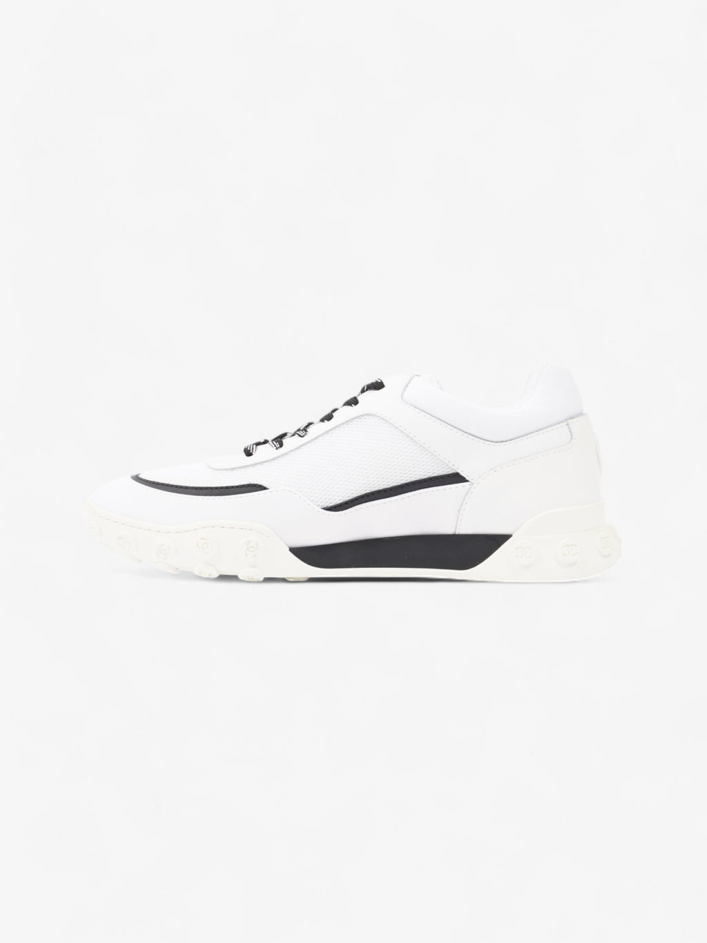 Chanel CC Sneakers White  / Black Mesh EU 42 UK 8