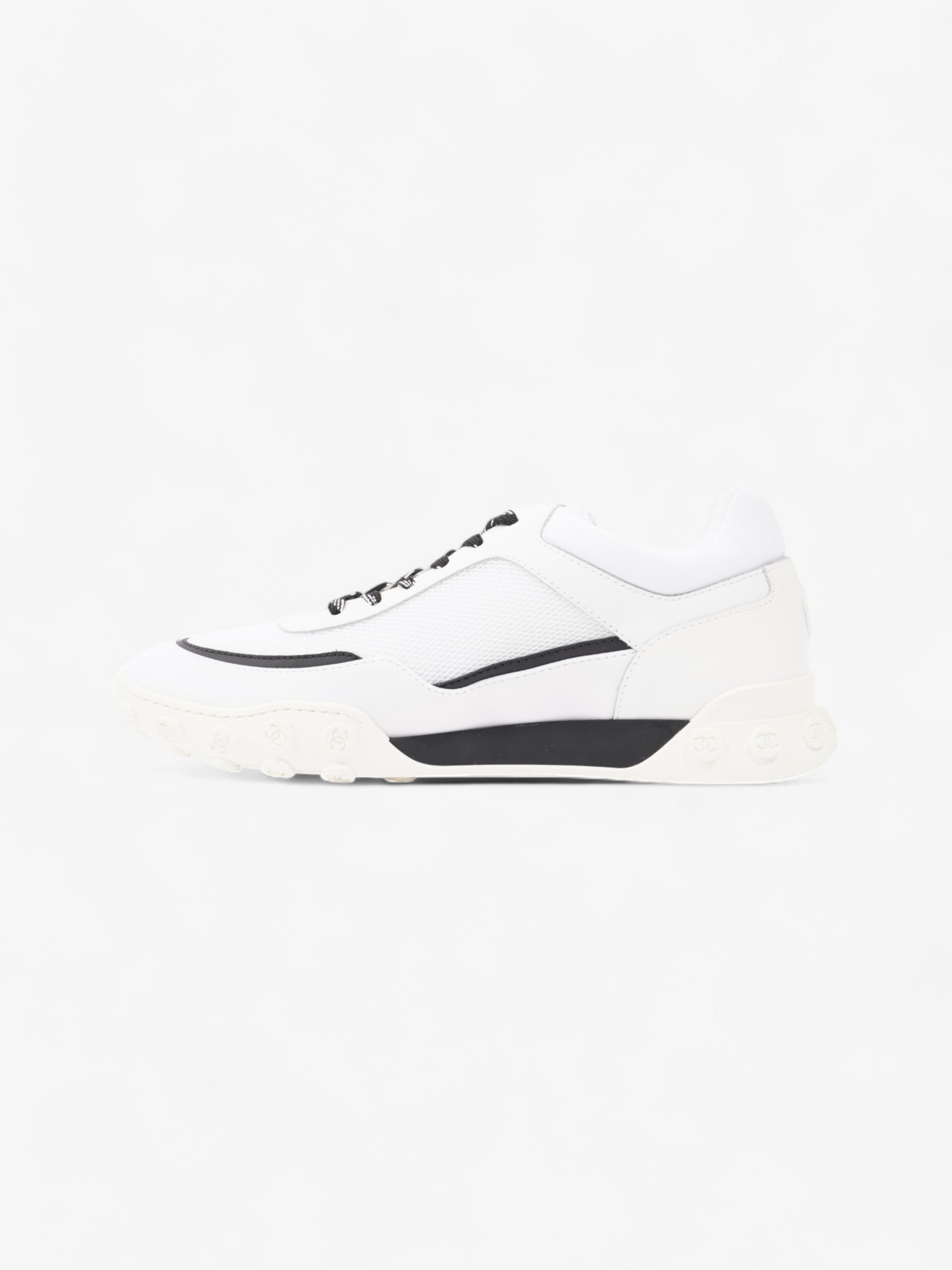 Chanel CC Sneakers White  / Black Mesh EU 42 UK 8