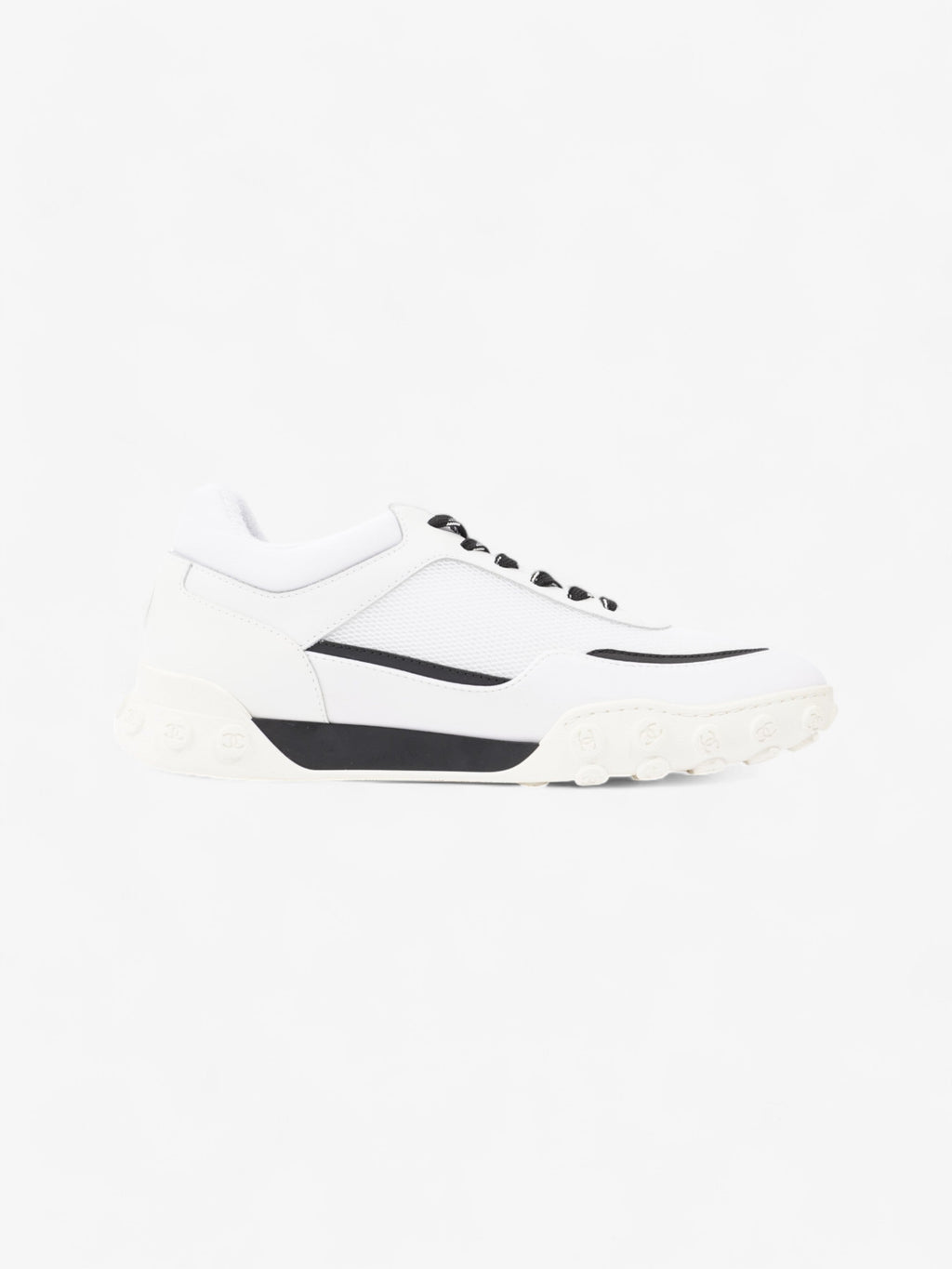 Chanel CC Sneakers White  / Black Mesh EU 42 UK 8