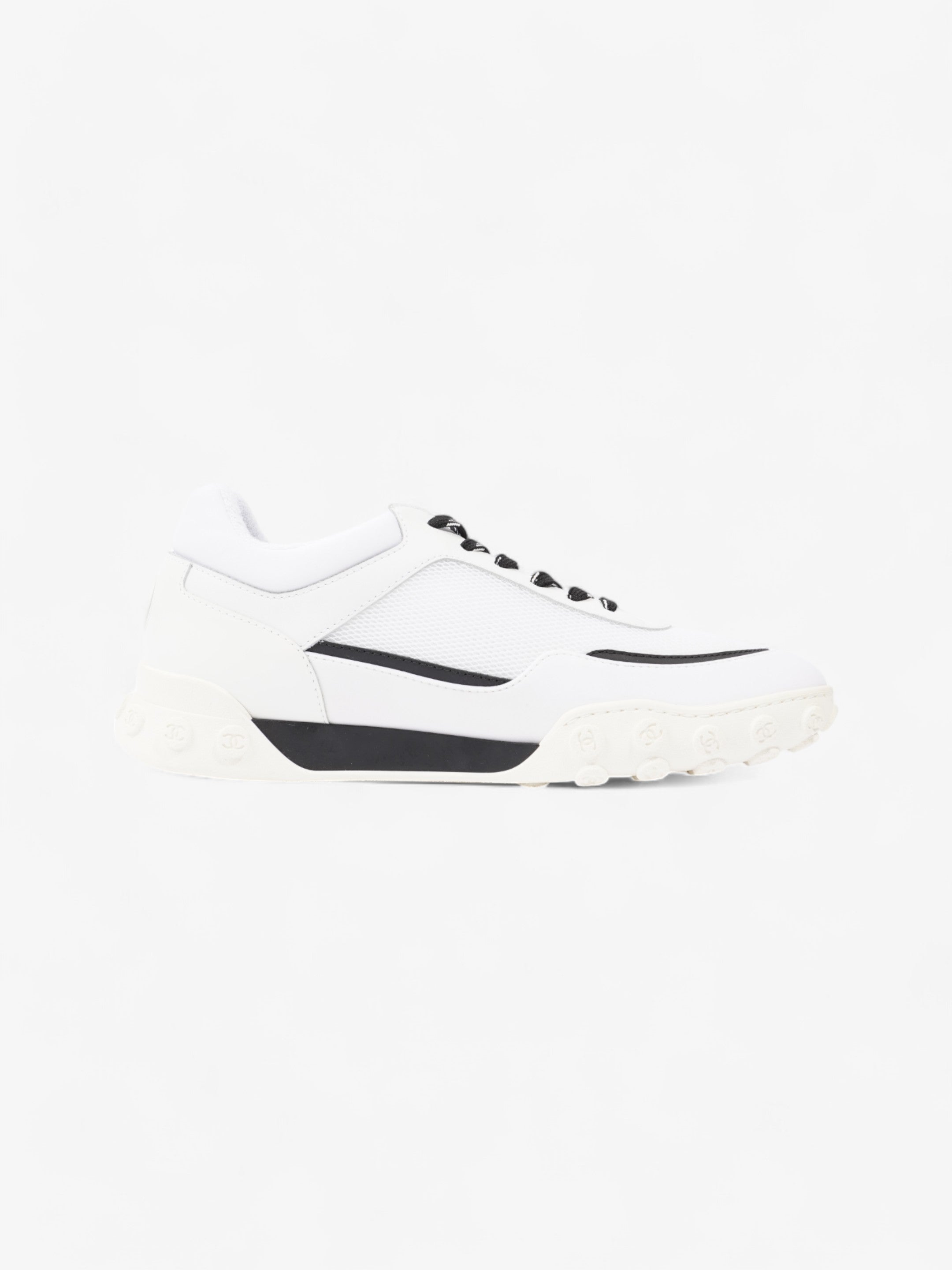 Chanel CC Sneakers White  / Black Mesh EU 42 UK 8