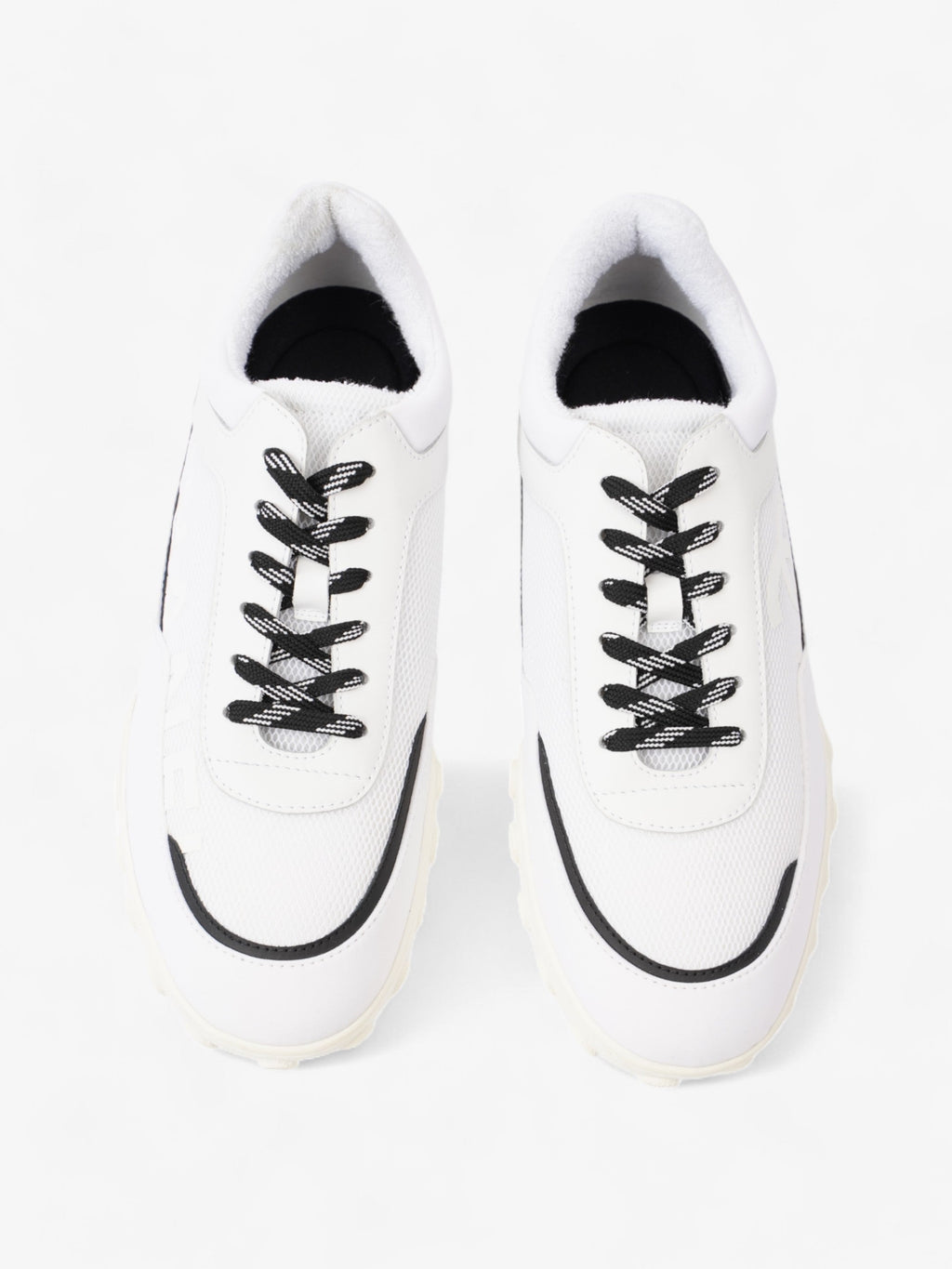 Chanel CC Sneakers White  / Black Mesh EU 42 UK 8