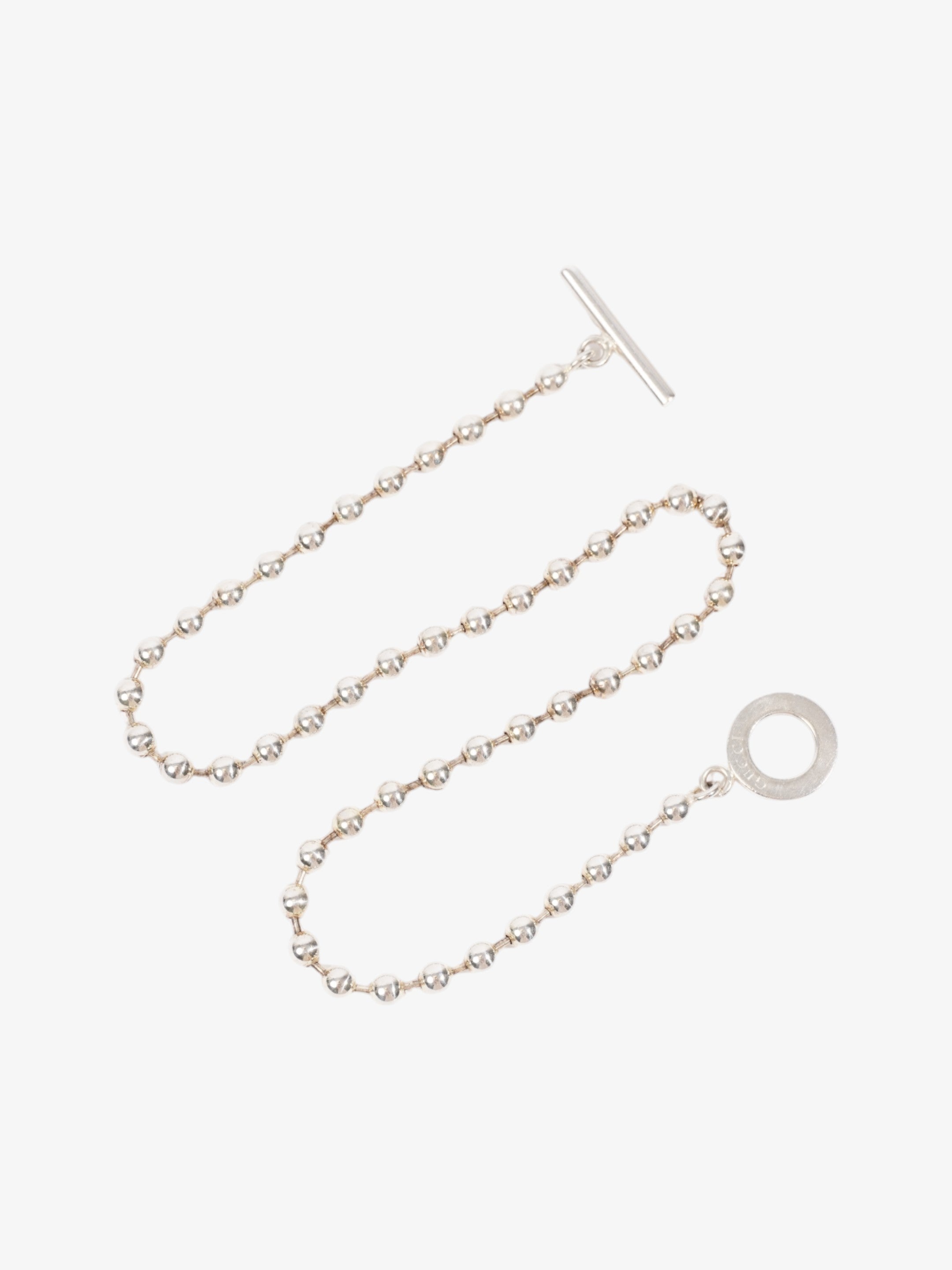 Gucci Boule Toggle Necklace Silver Silver Sterling
