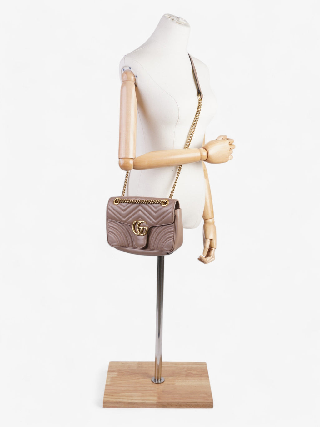 Gucci GG Marmont Dusty Pink Matelasse Leather Small