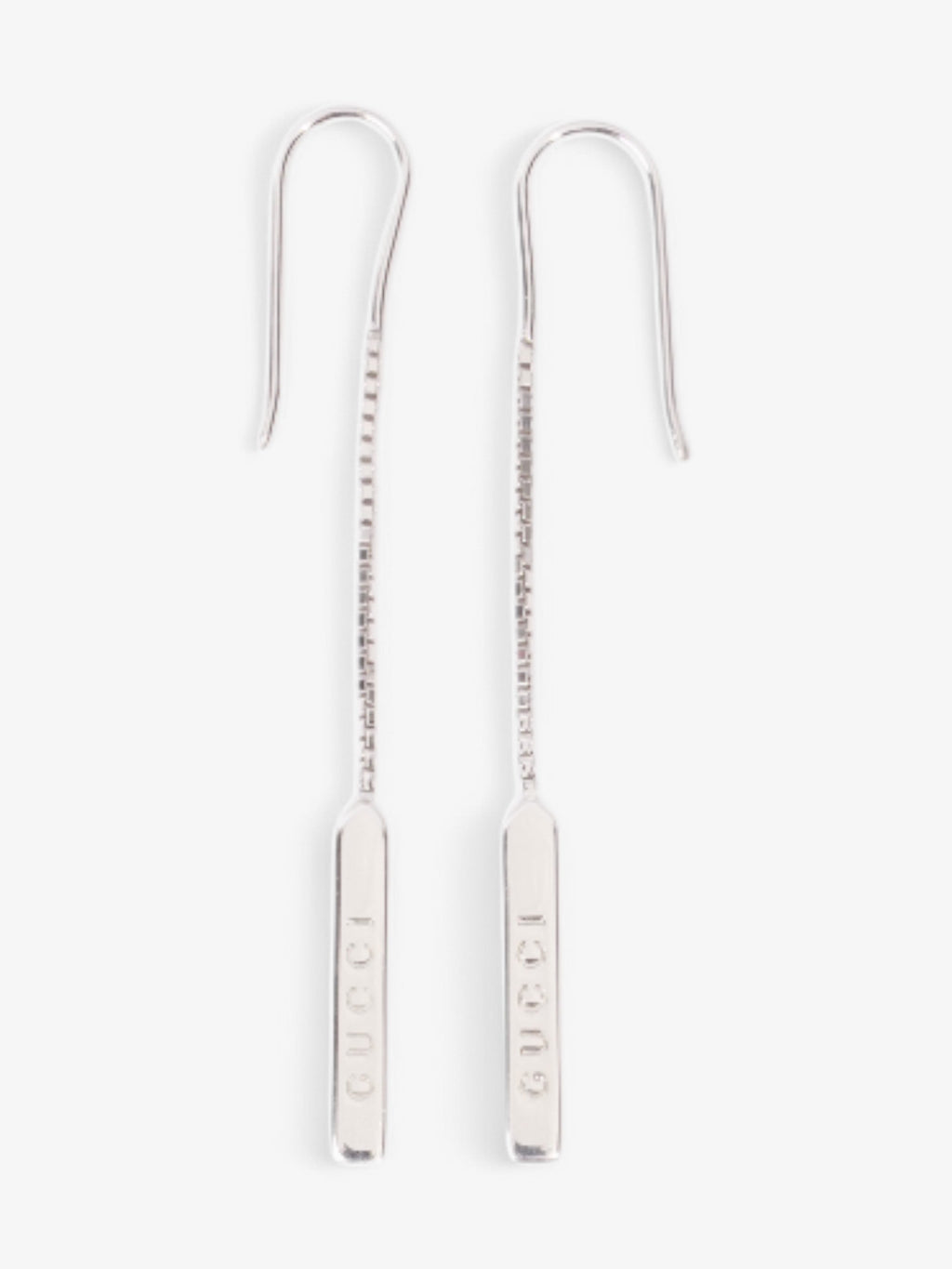 Gucci Trademark Drop Earrings White Gold White Gold