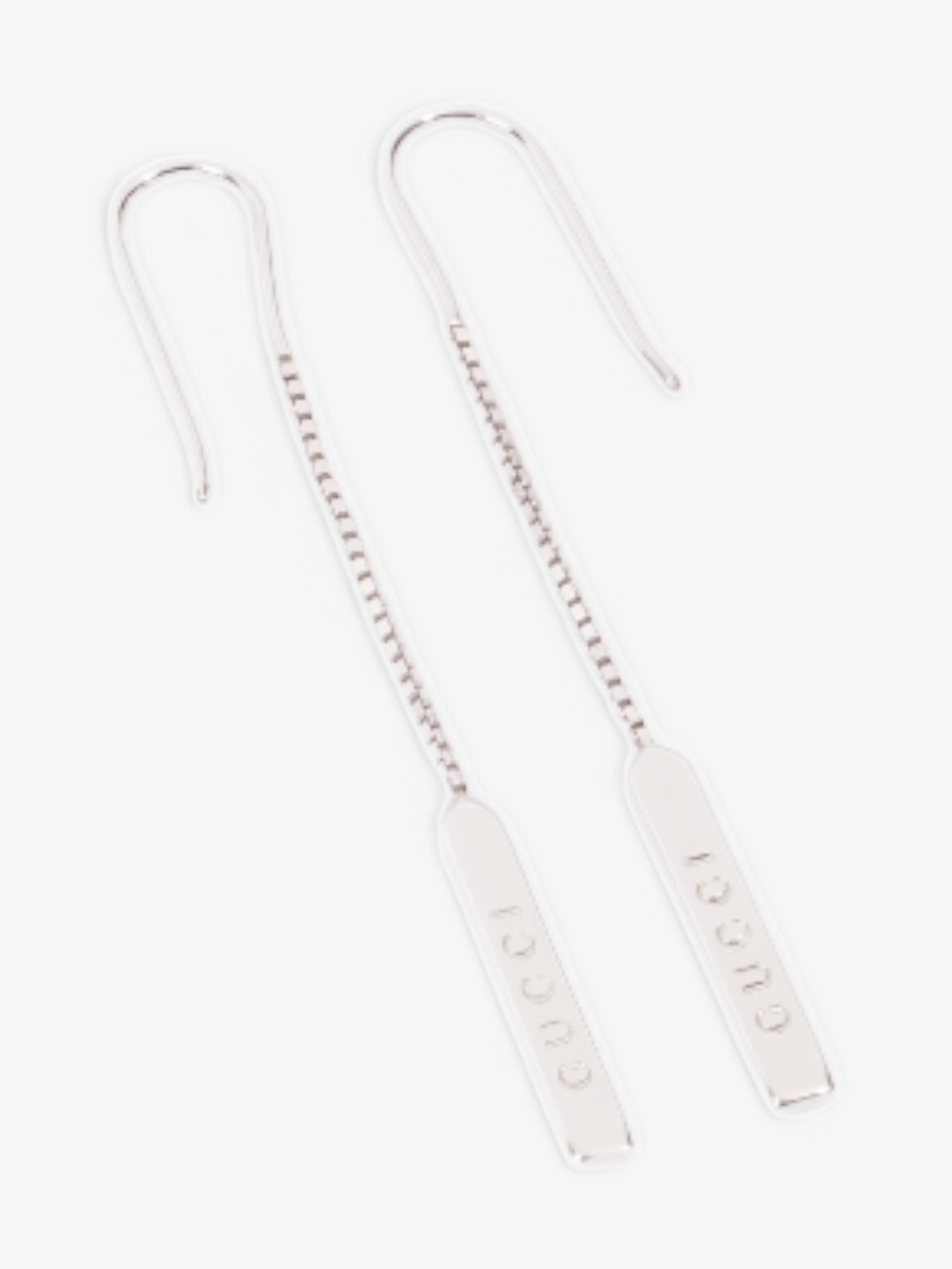Gucci Trademark Drop Earrings White Gold White Gold