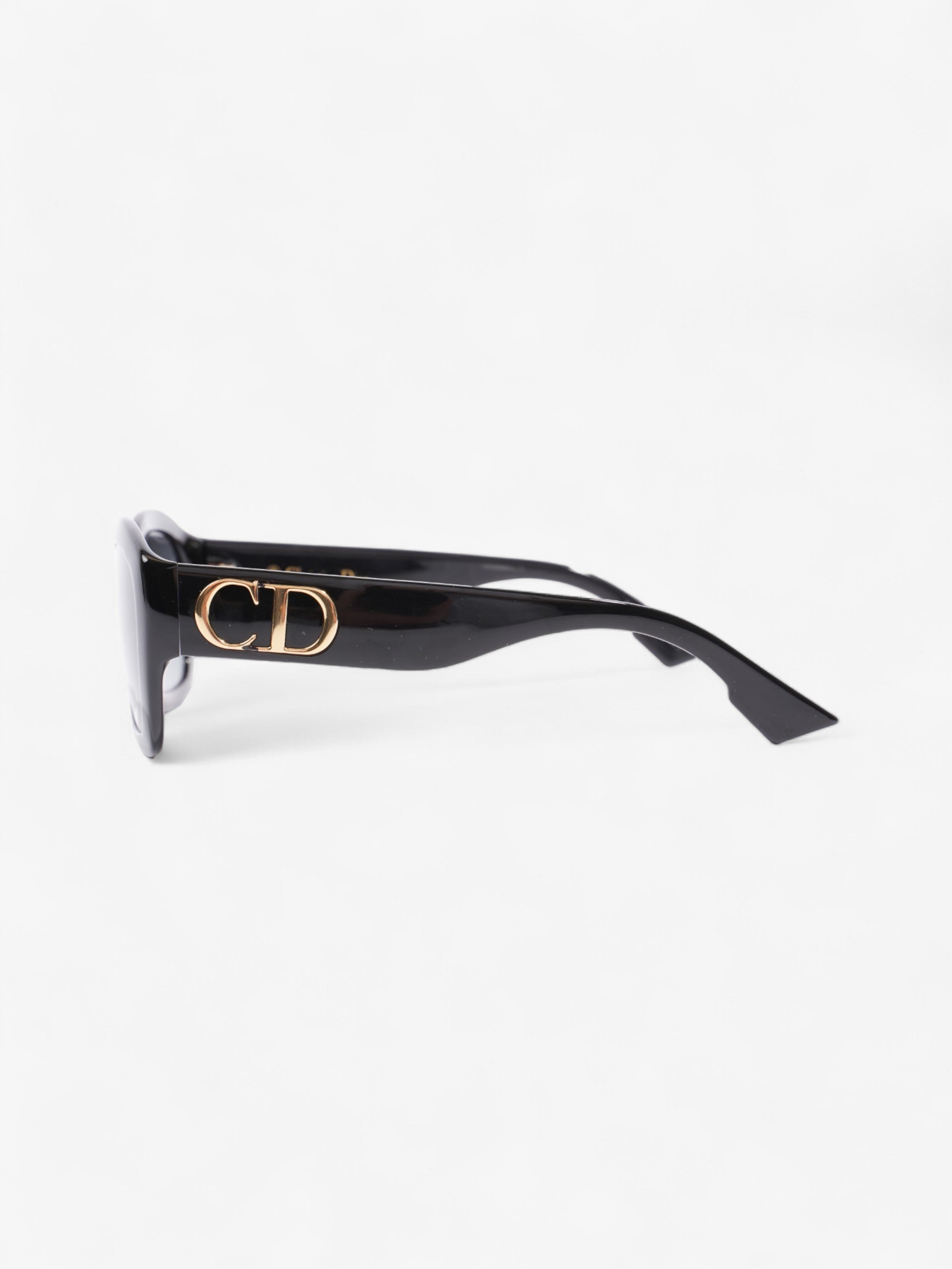 Christian Dior CD Oversized Frame Sunglasses Black / Gold Acetate 145mm
