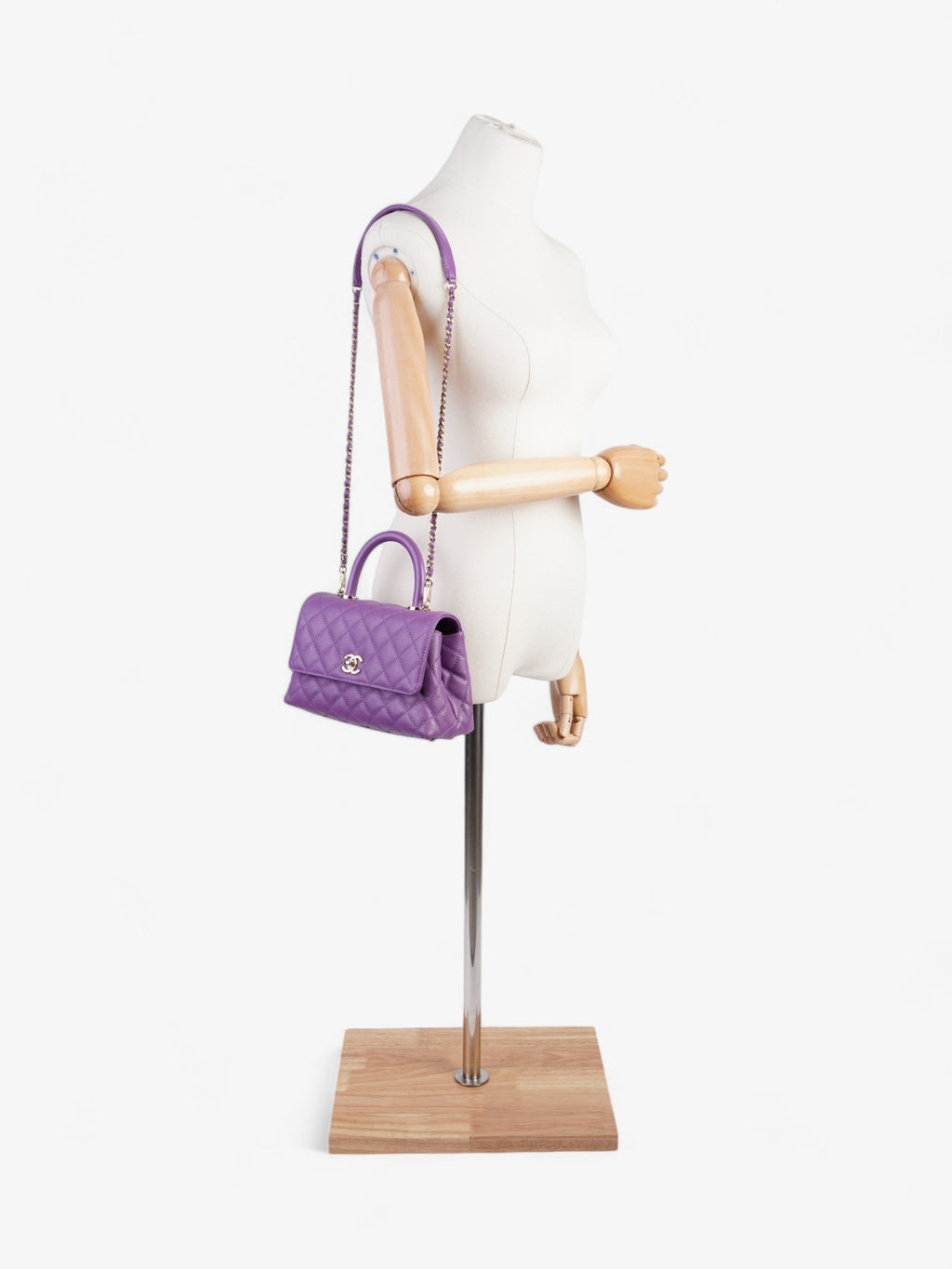 Chanel Coco Handle Flap Purple Caviar Leather Mini