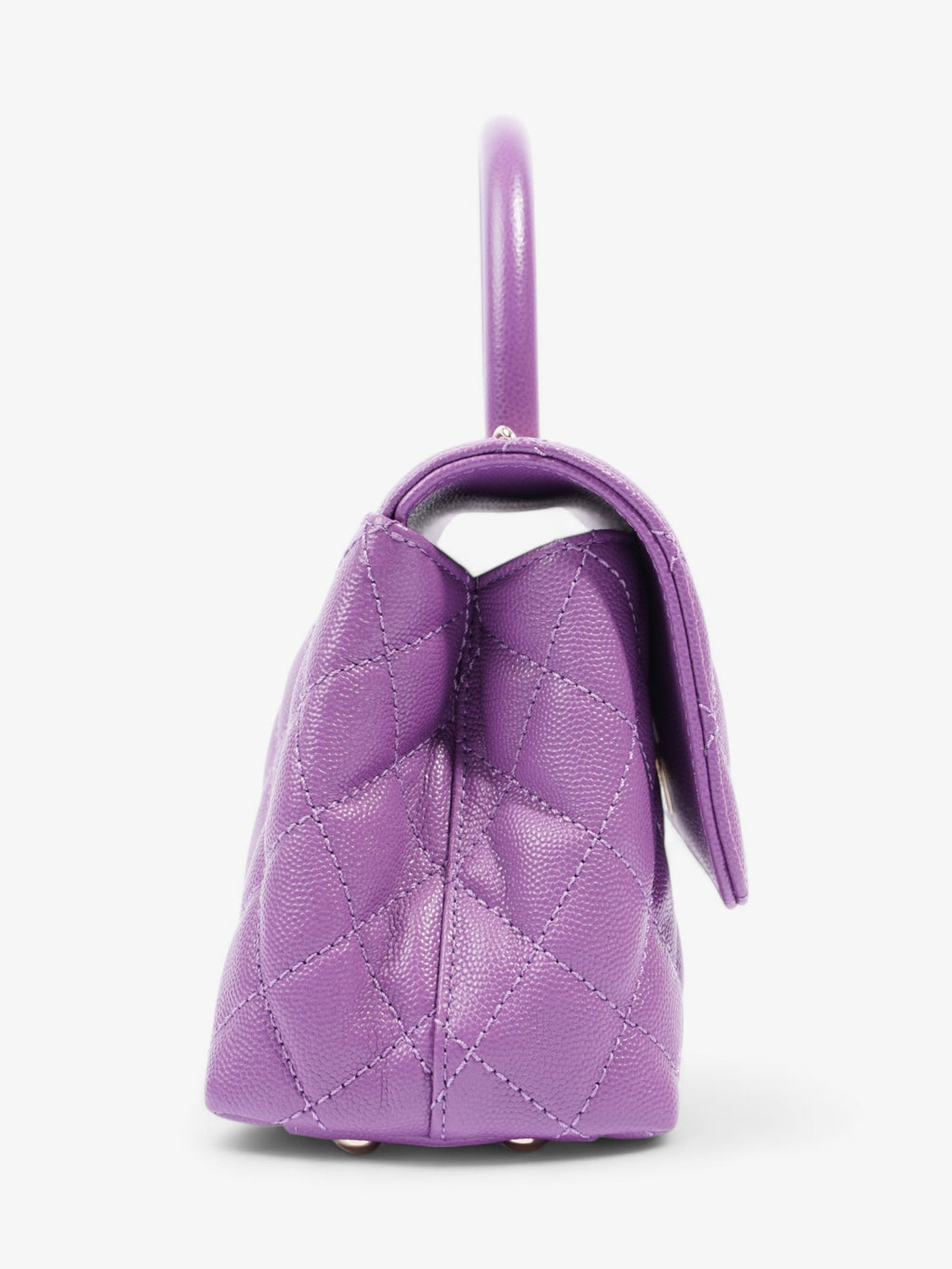 Chanel Coco Handle Flap Purple Caviar Leather Mini