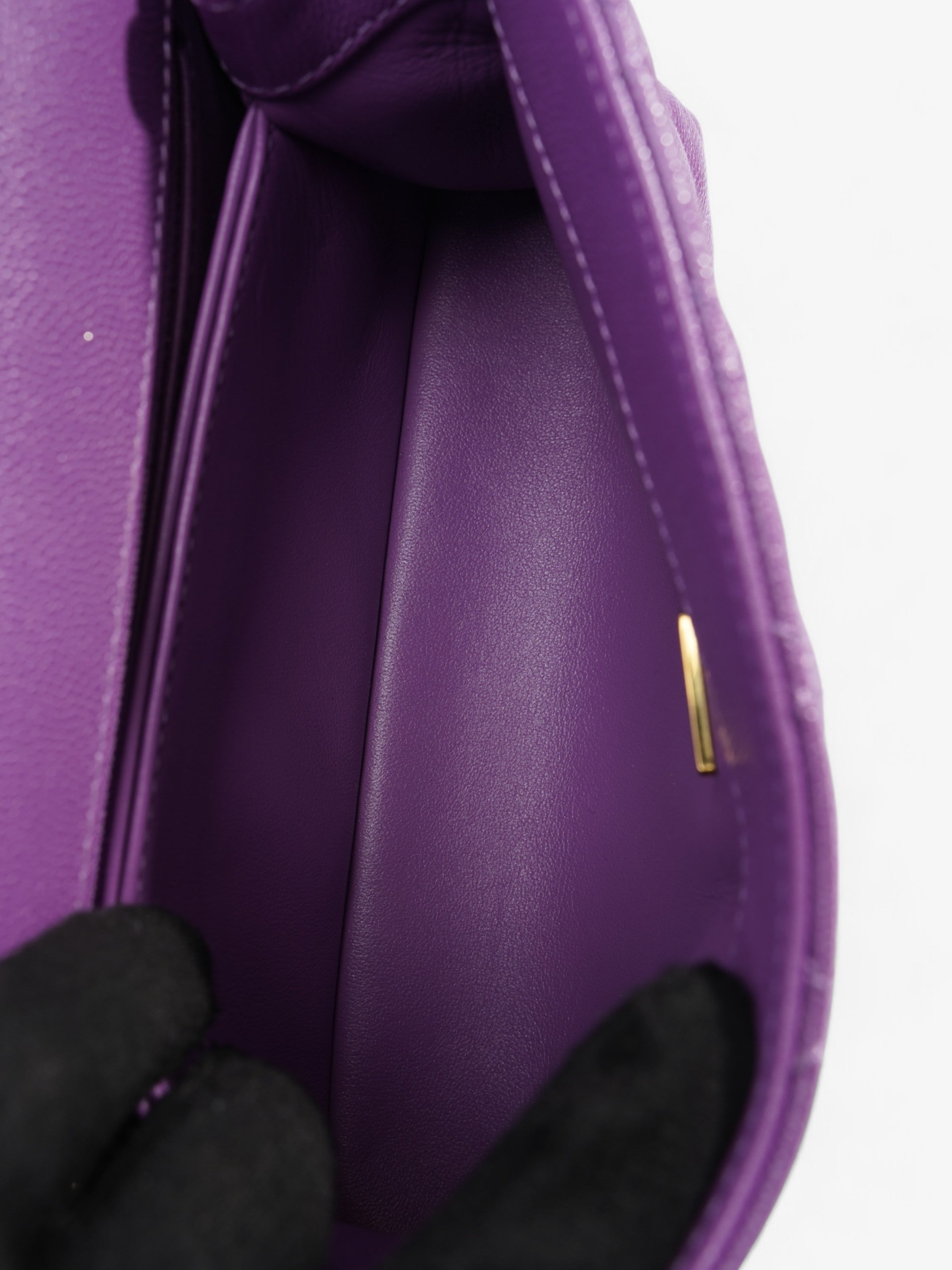 Chanel Coco Handle Flap Purple Caviar Leather Mini