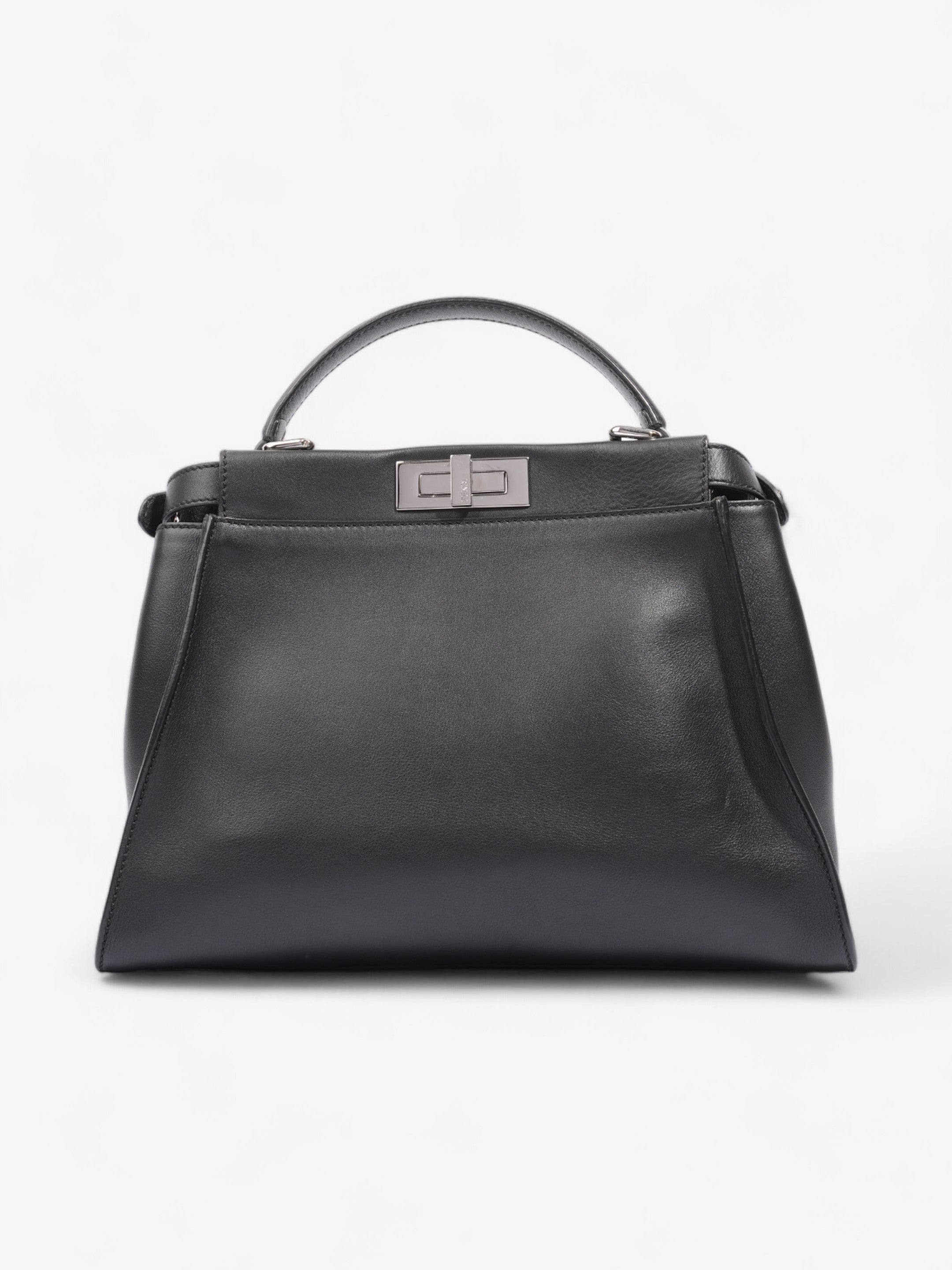 Fendi Peekaboo  Black Lambskin Leather Medium