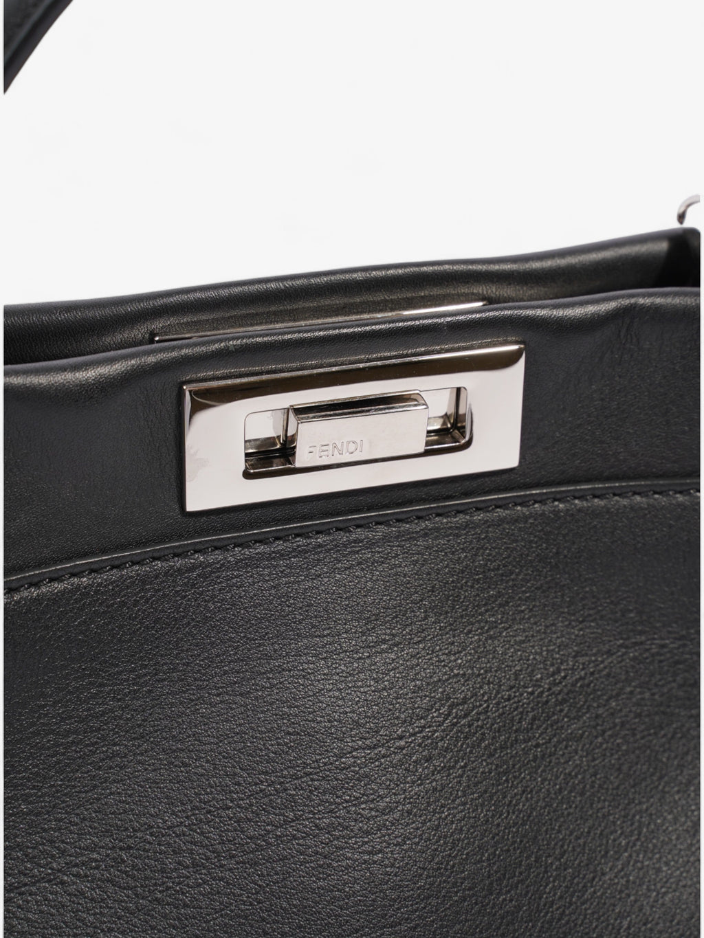 Fendi Peekaboo  Black Lambskin Leather Medium