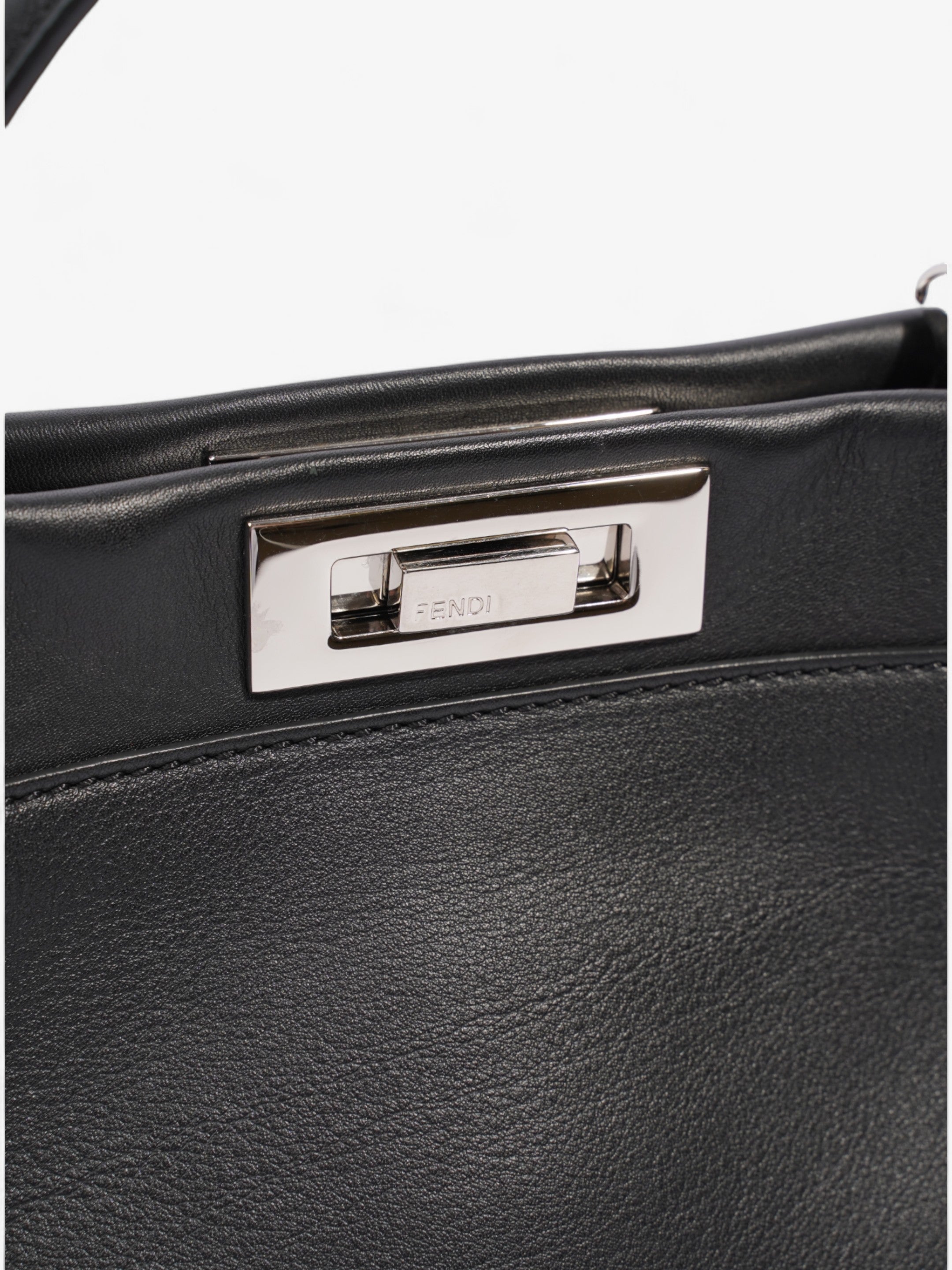 Fendi Peekaboo  Black Lambskin Leather Medium