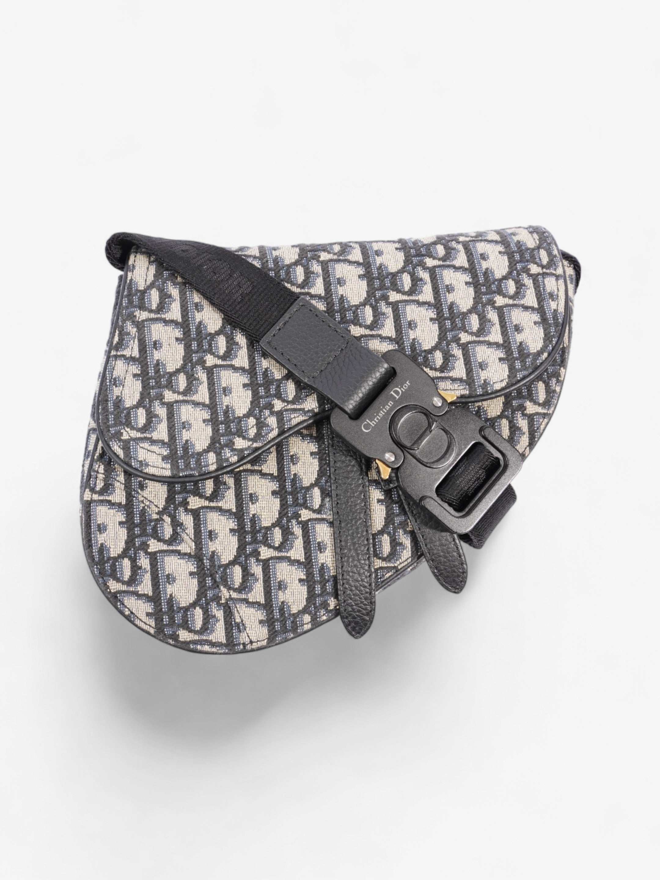 Christian Dior Saddle Homme Black Oblique Canvas