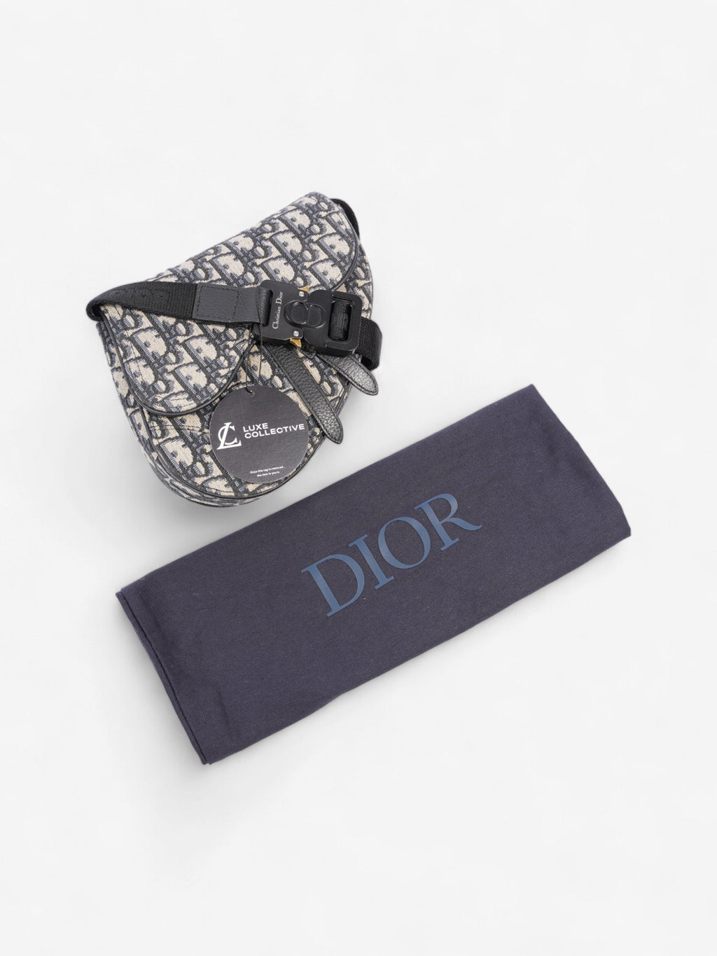 Christian Dior Saddle Homme Black Oblique Canvas