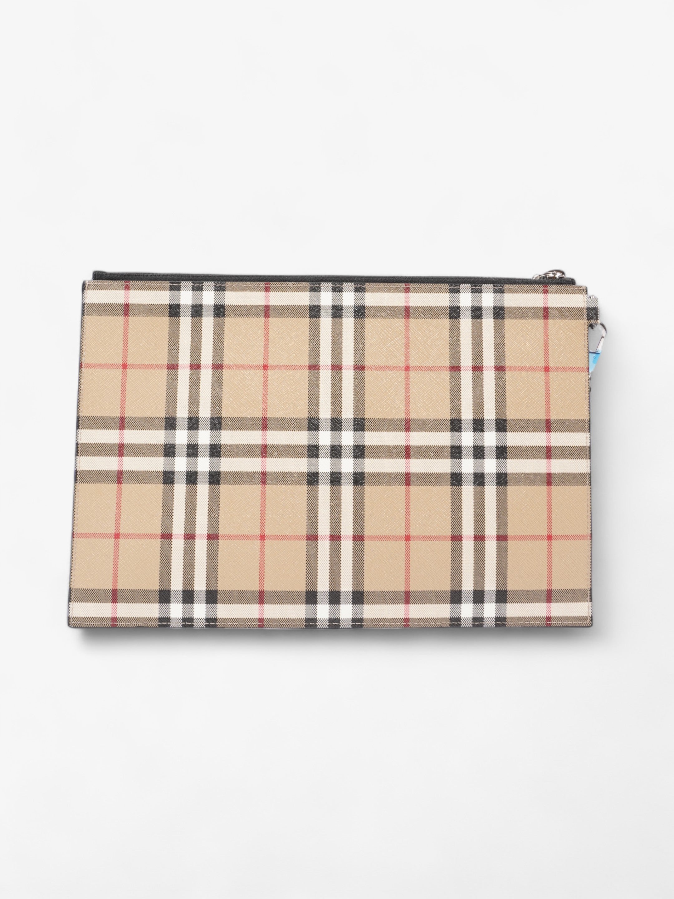 Burberry Check-Print Clutch Vintage Check Cotton