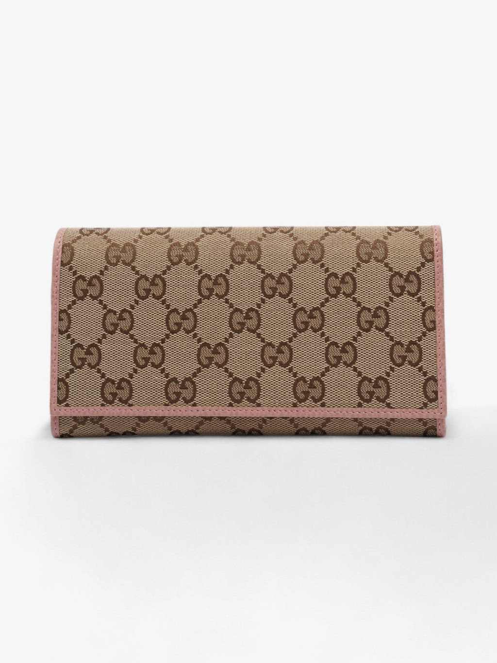 Gucci Two-Folded Wallet GG Supreme / Baby Pink Canvas