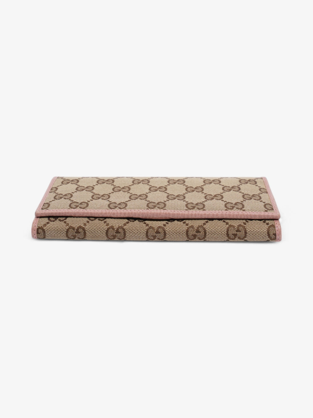 Gucci Two-Folded Wallet GG Supreme / Baby Pink Canvas