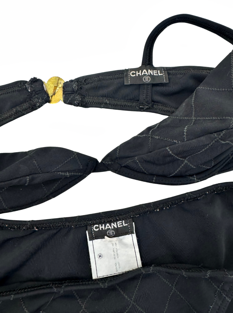 Chanel Vintage Cruise 1994 Logo-Documented Bikini