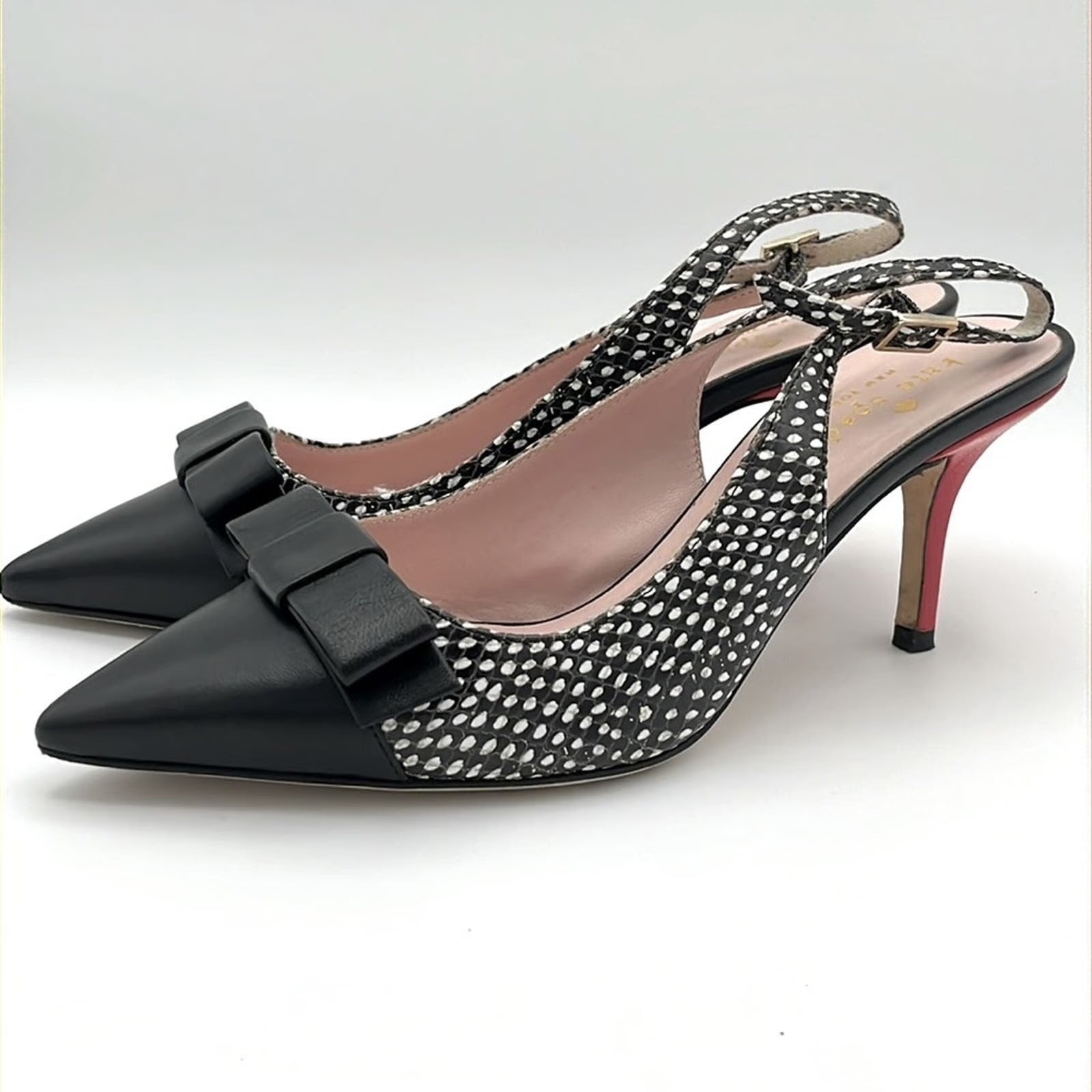 KATE SPADE JANNAH SNAKE PRINT LEATHER PUMPS