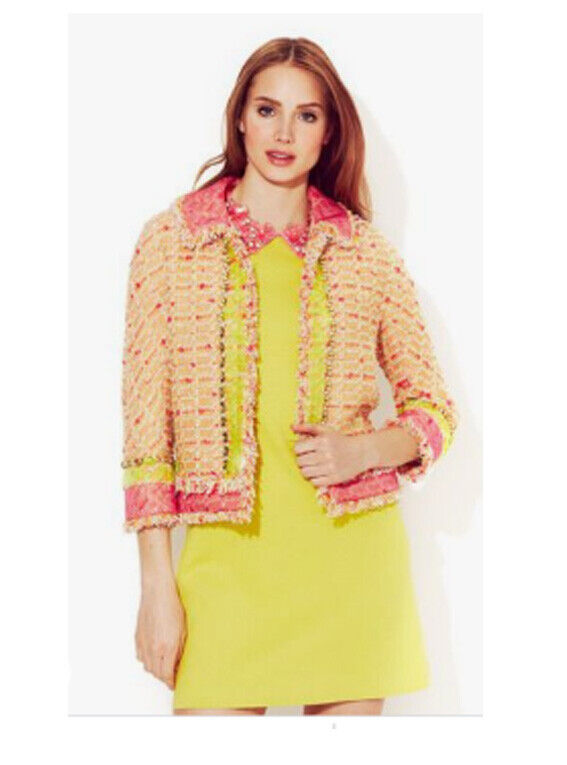 KATE SPADE MILLA TWEED EMBELLISHED BOUCLÉ LINED BLAZER