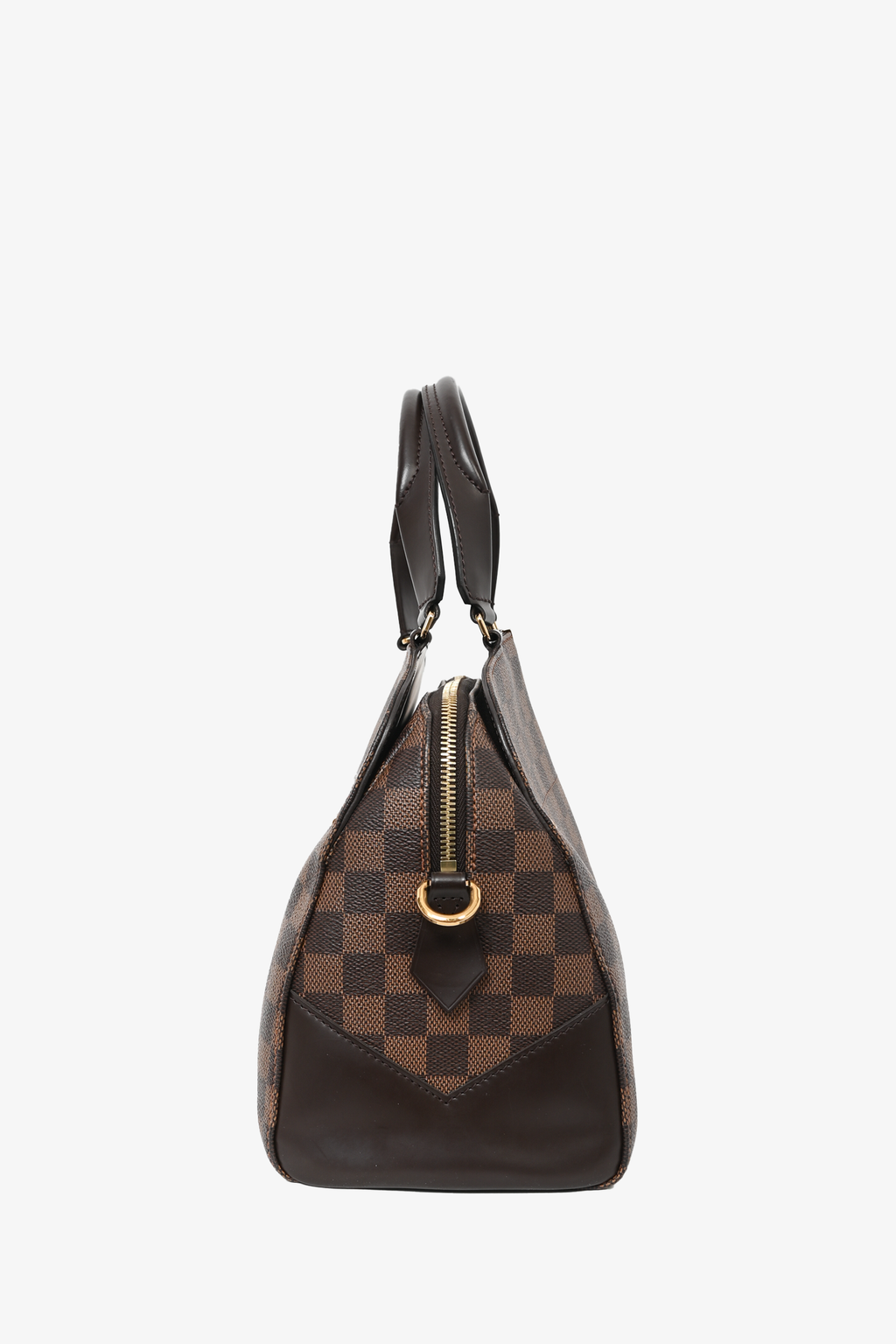 Louis Vuitton 2016 Brown Canvas 'Damier Ebene Kensington' Bowling Bag