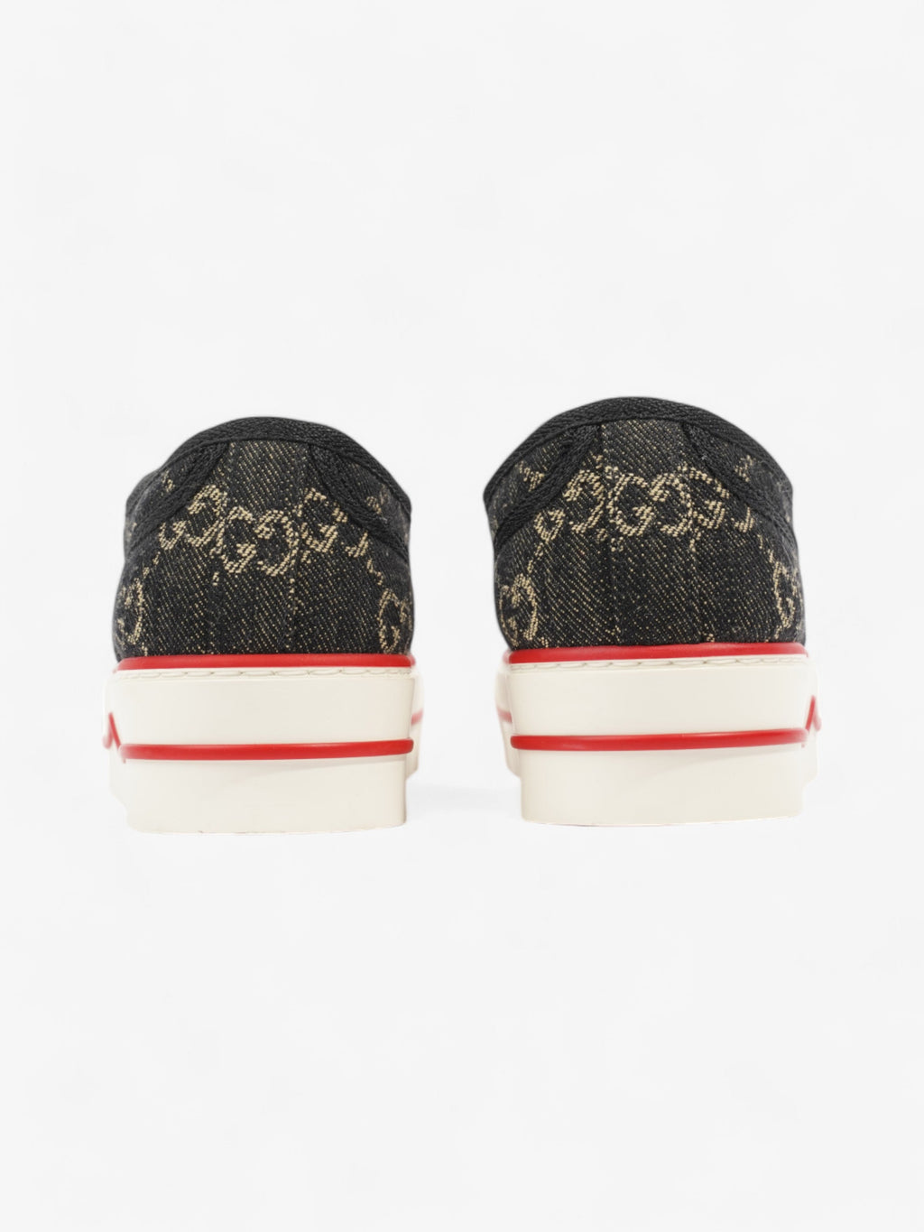 Gucci Tennis 1977 Black / Beige  / Red Canvas EU 37.5 UK 4.5