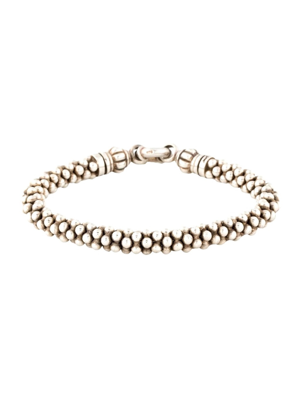 LAGOS STERLING SILVER CAVIAR BEADED LINK BRACELET