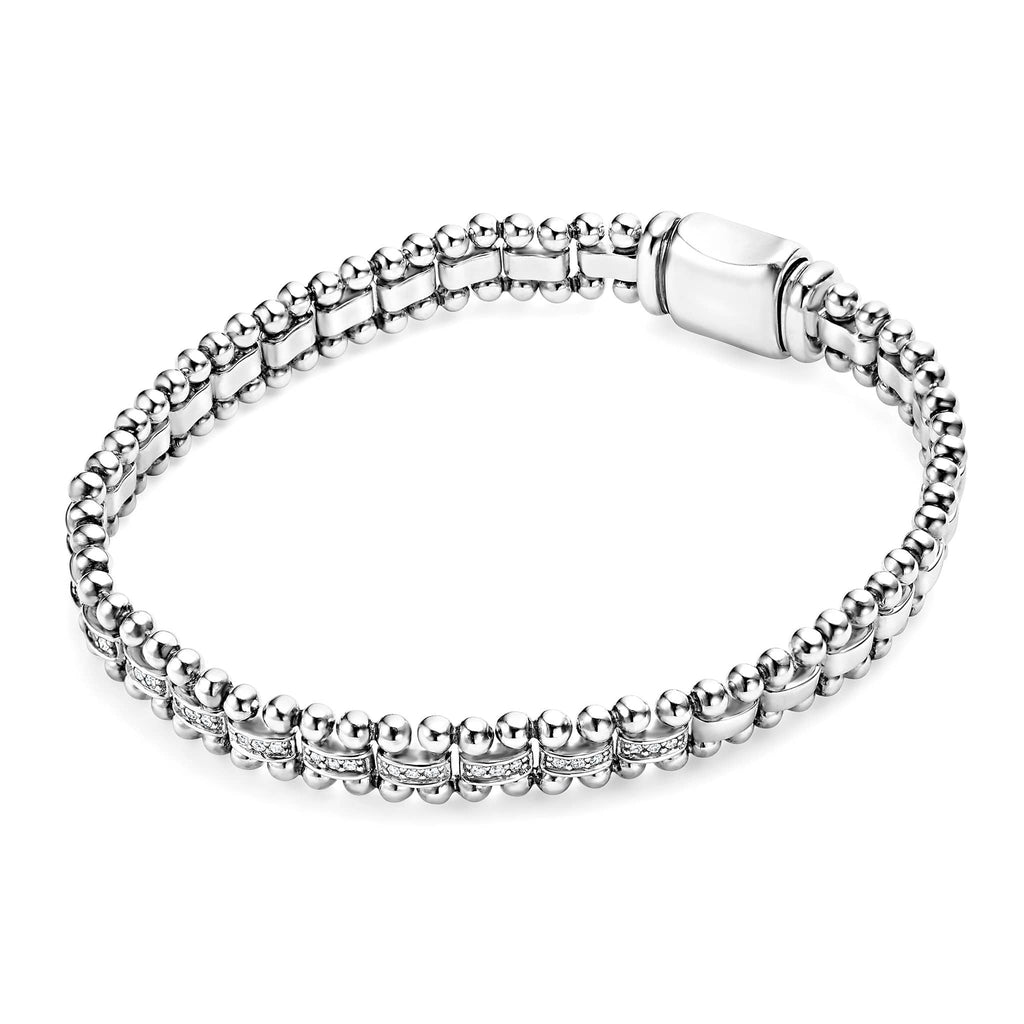 LAGOS CAVIAR SPARK DIAMOND LINK BRACELET