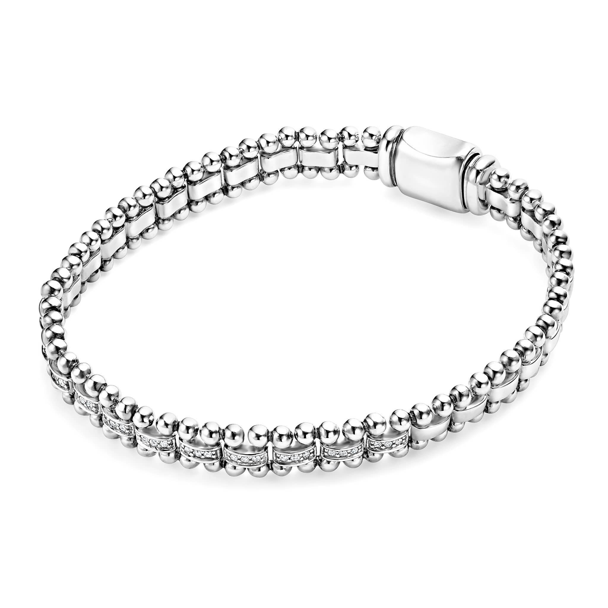 LAGOS CAVIAR SPARK DIAMOND LINK BRACELET