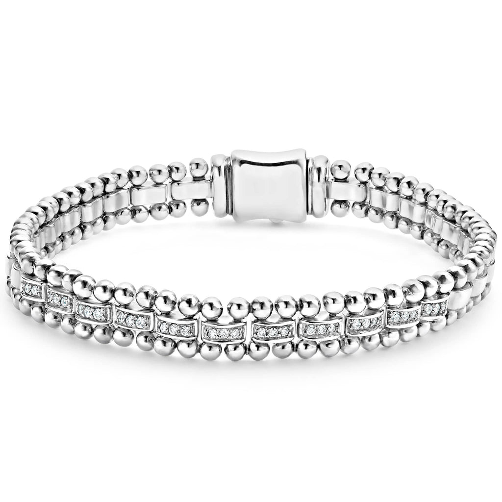 LAGOS CAVIAR SPARK DIAMOND LINK BRACELET