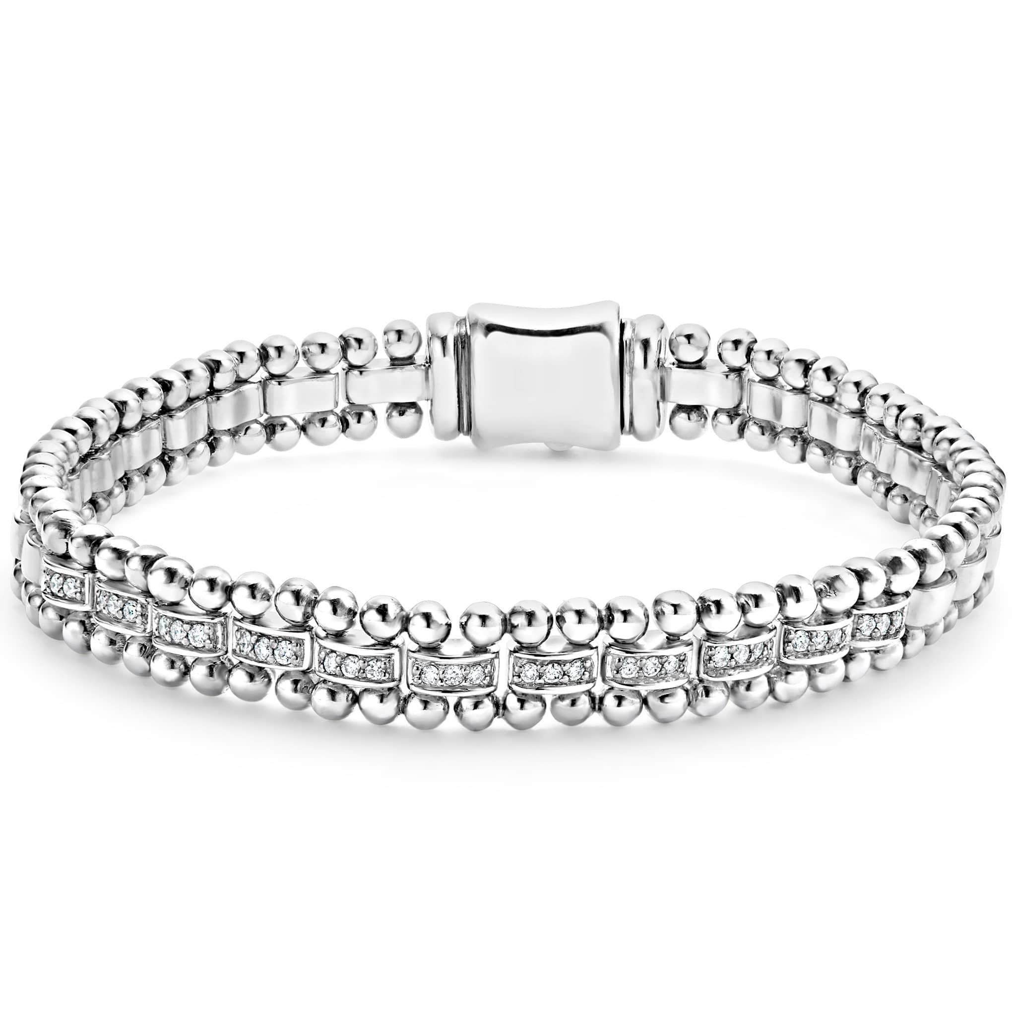 LAGOS CAVIAR SPARK DIAMOND LINK BRACELET