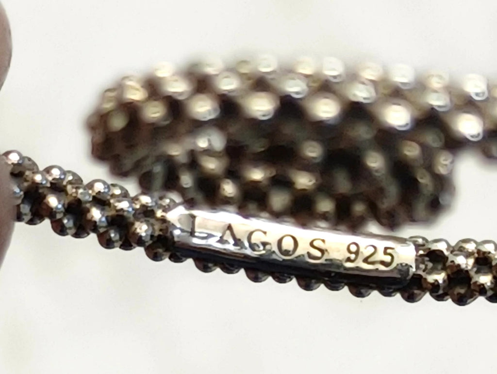 LAGOS STERLING SILVER CAVIAR SWIRL HOOP EARRINGS