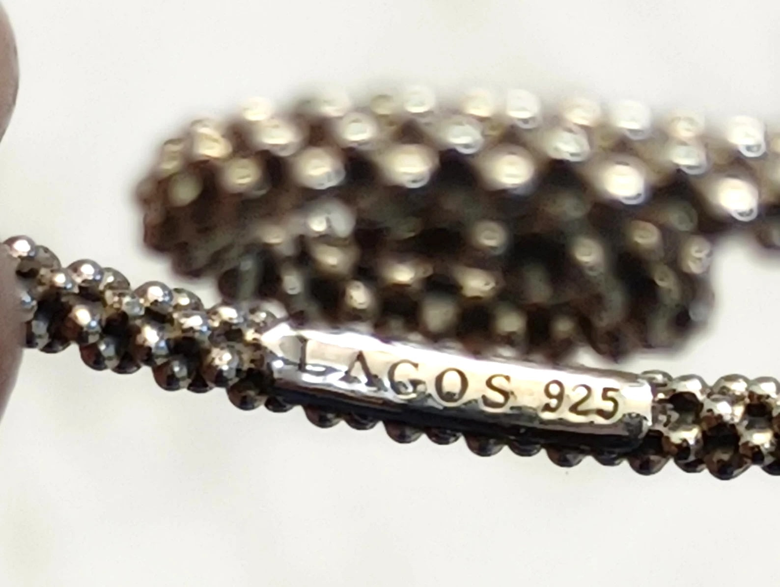 LAGOS STERLING SILVER CAVIAR SWIRL HOOP EARRINGS